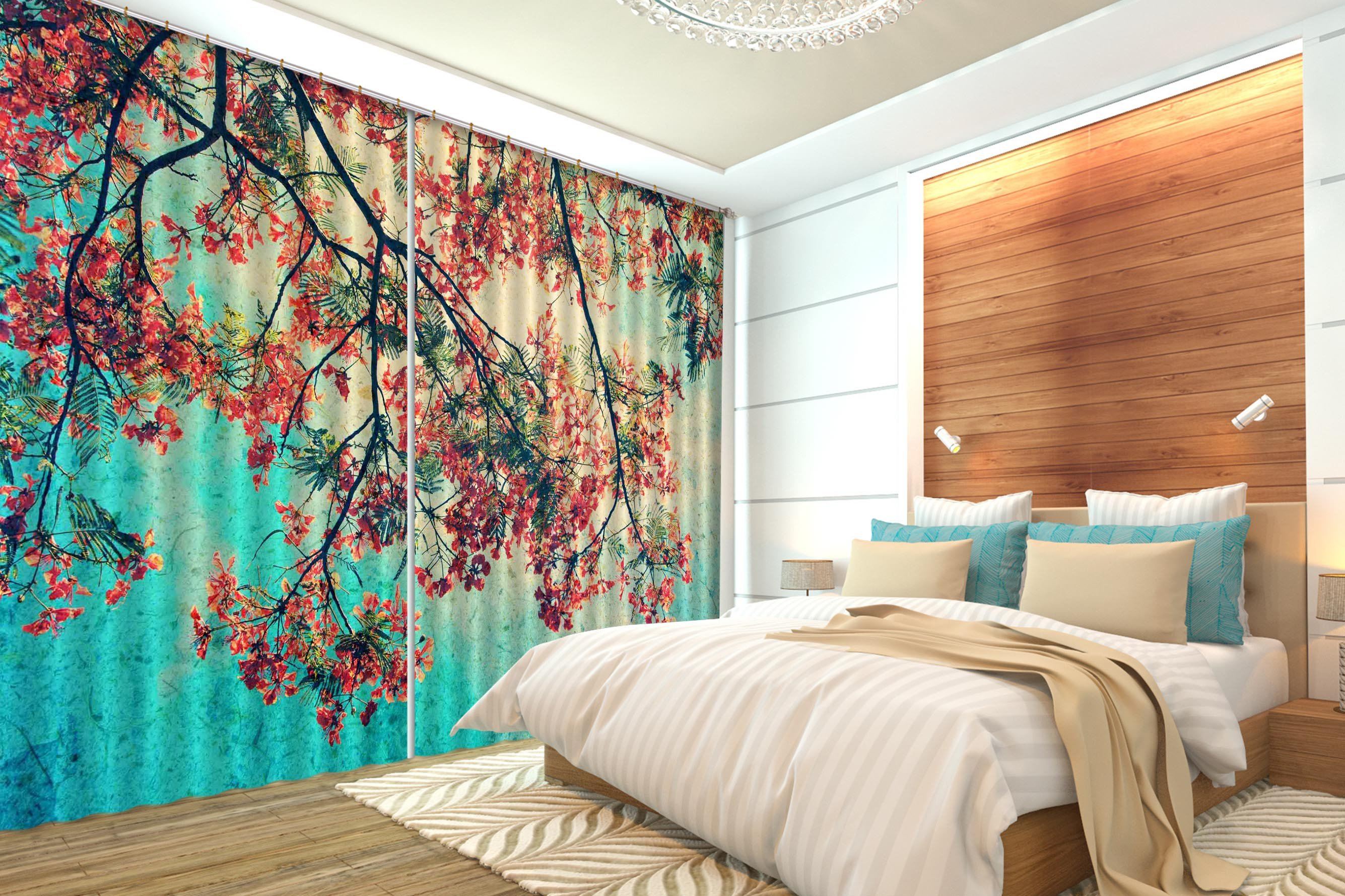 3D Branches Flowers 473 Curtains Drapes Wallpaper AJ Wallpaper 