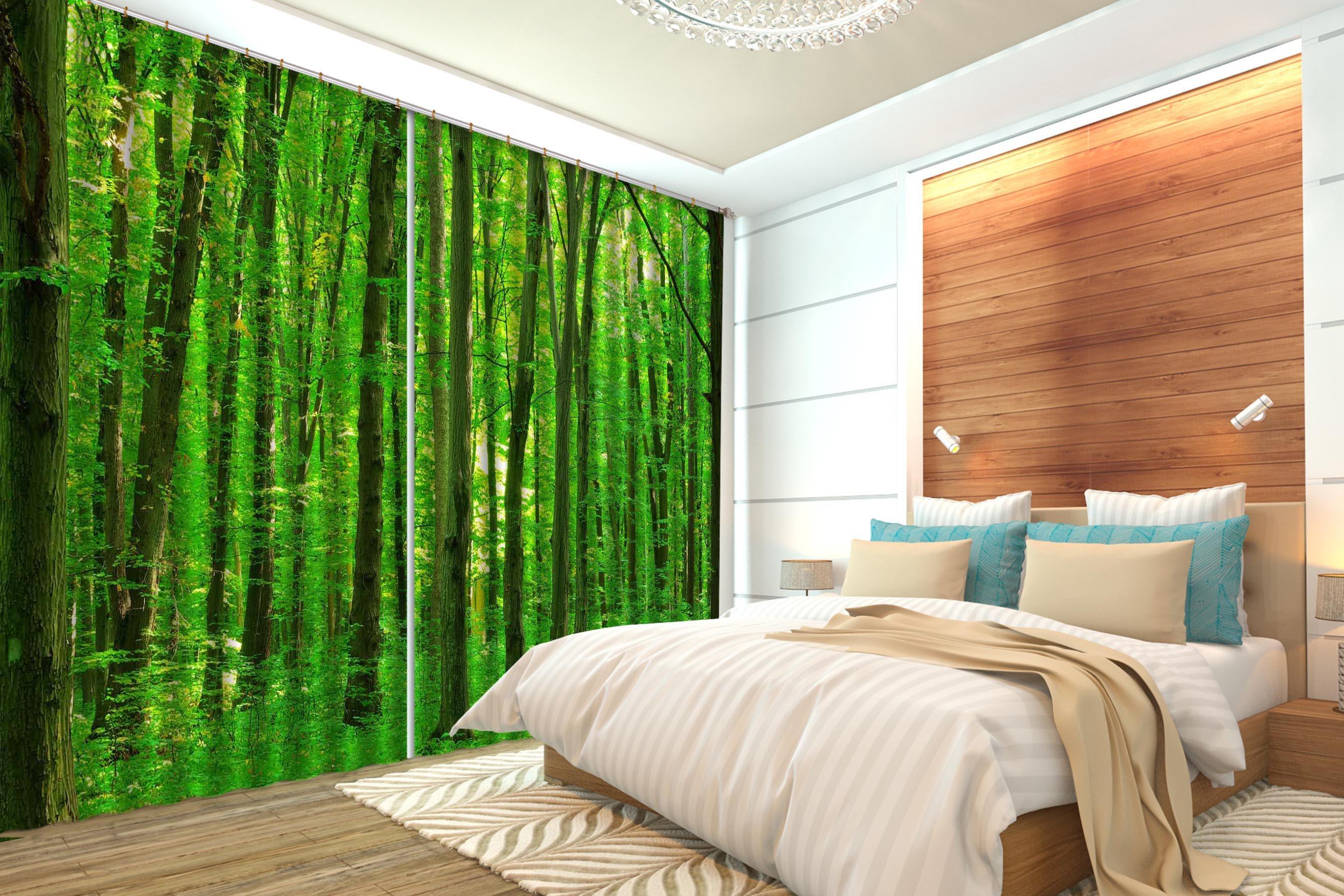 3D Spring Sprouting Forest 689 Curtains Drapes Wallpaper AJ Wallpaper 