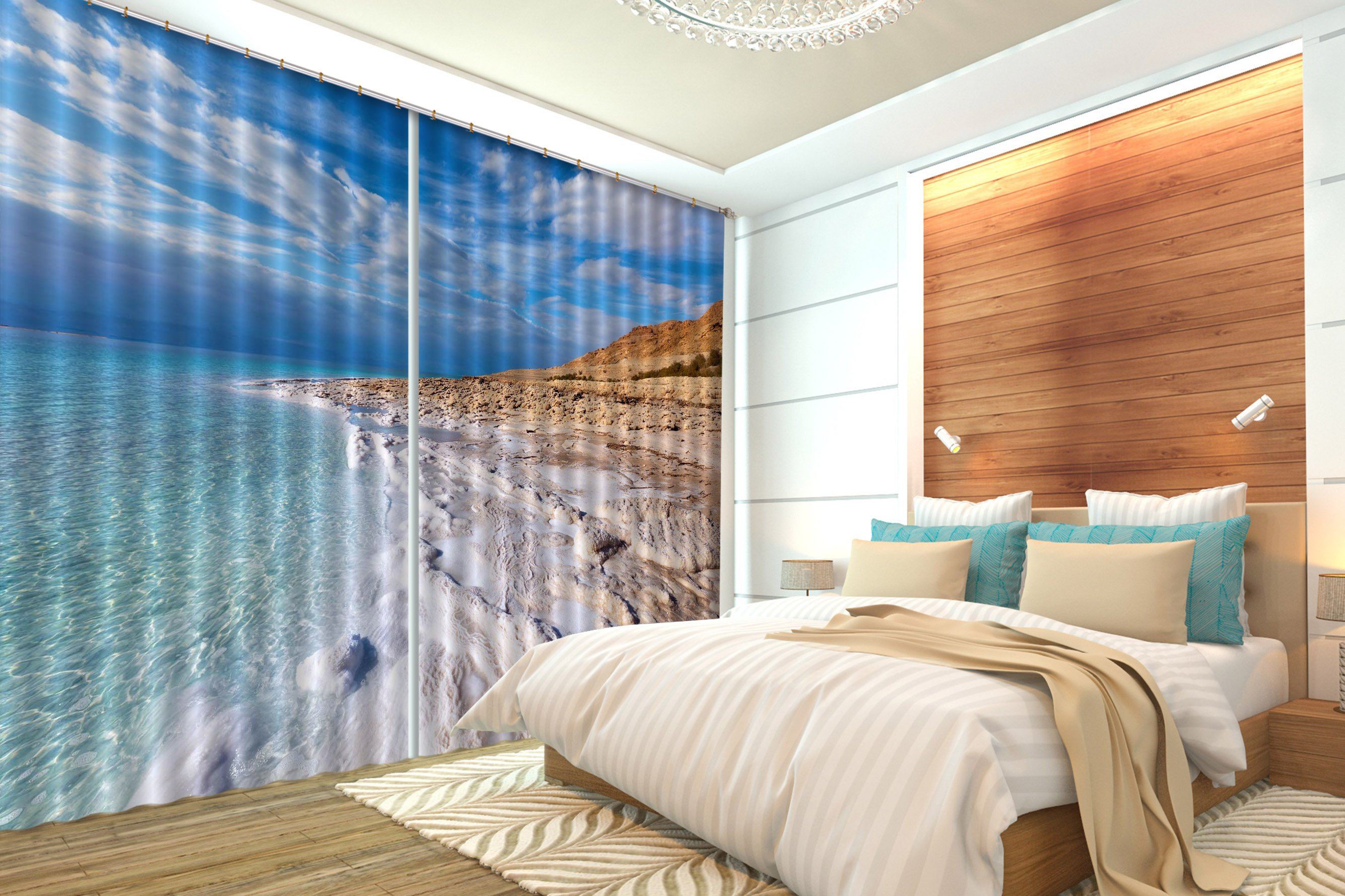 3D Peaceful Beach 108 Curtains Drapes Wallpaper AJ Wallpaper 