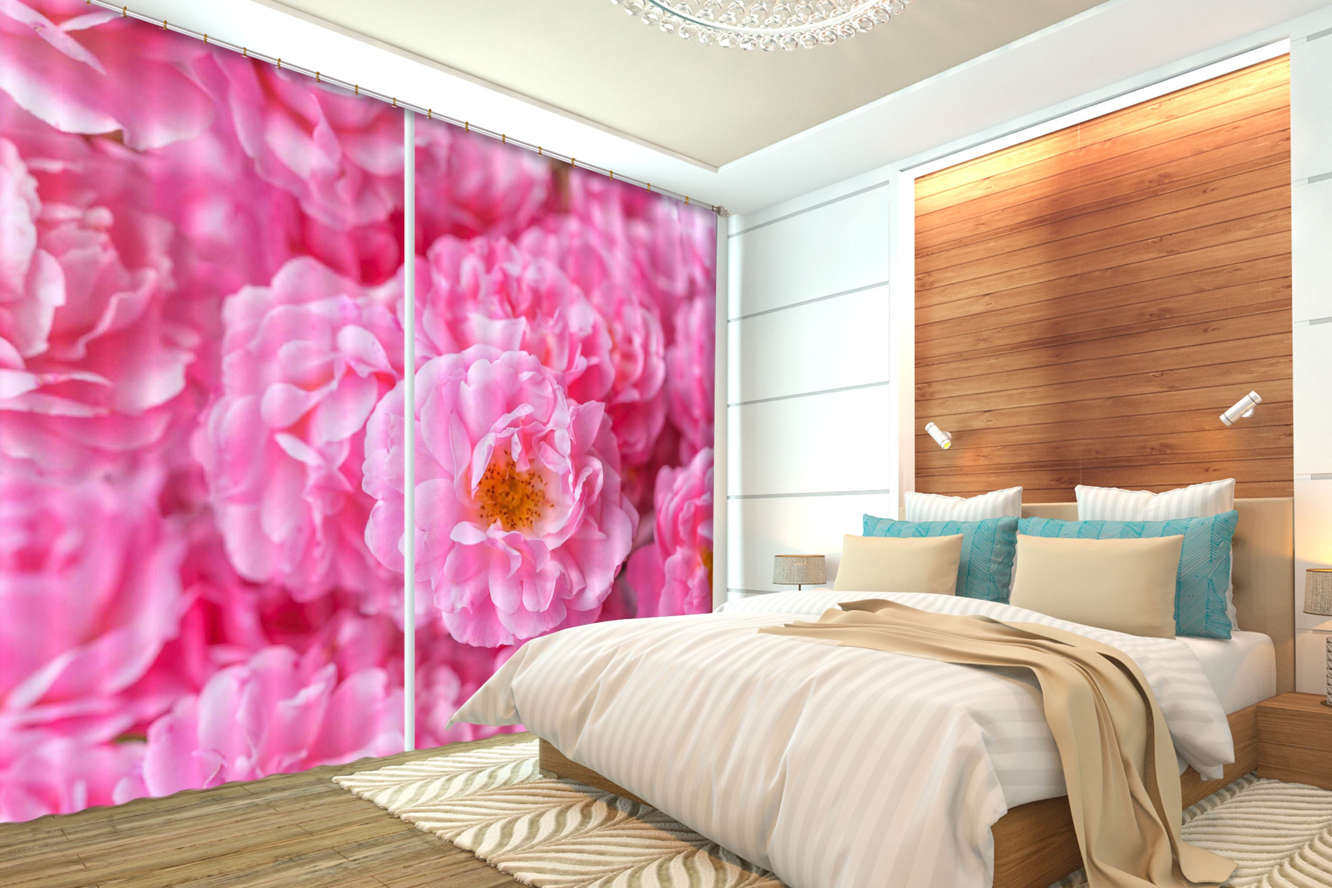 3D Pink Stamens 6350 Assaf Frank Curtain Curtains Drapes