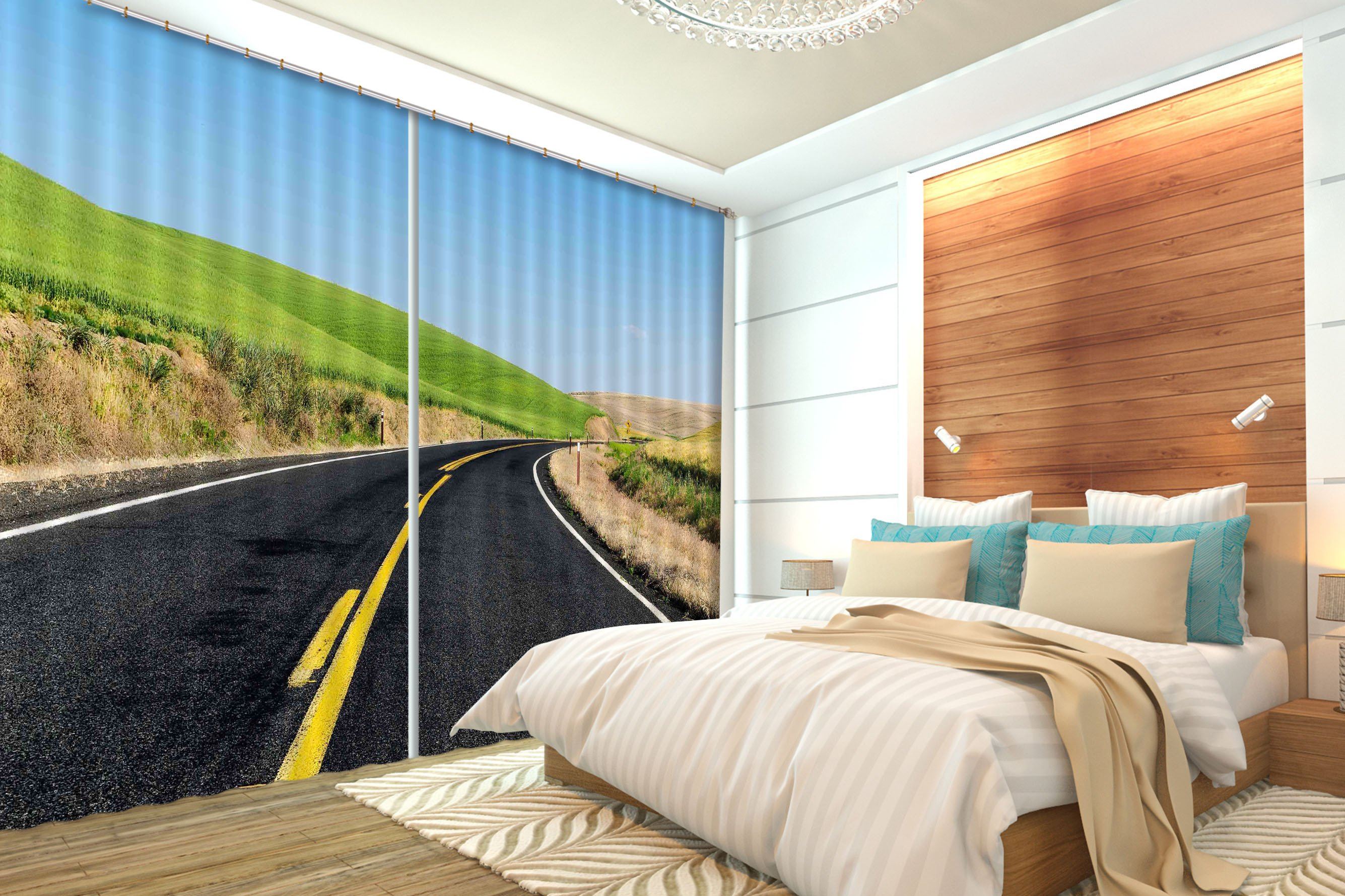 3D Road Scenery 217 Curtains Drapes Wallpaper AJ Wallpaper 