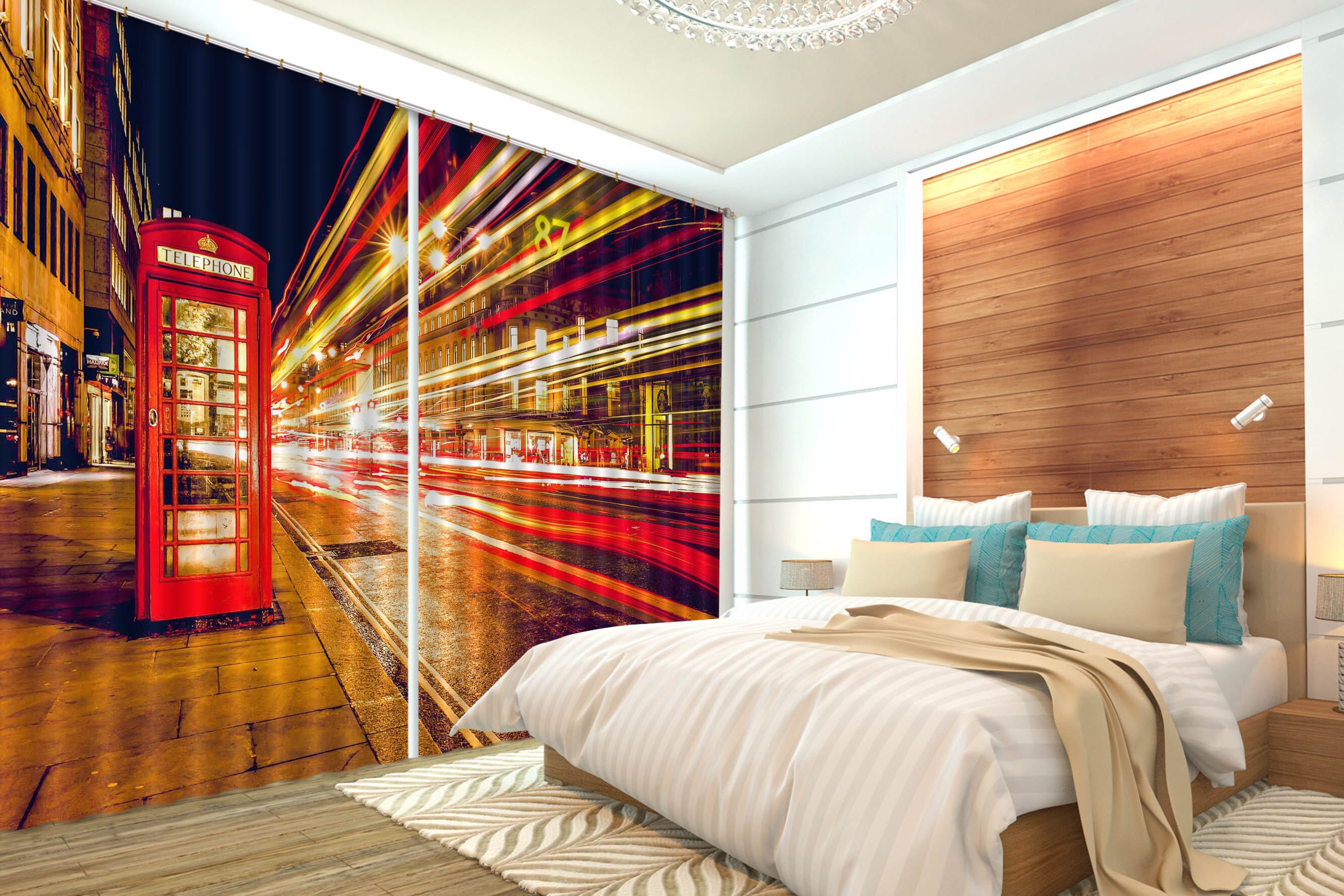 3D Brightly Lit 711 Curtains Drapes Wallpaper AJ Wallpaper 