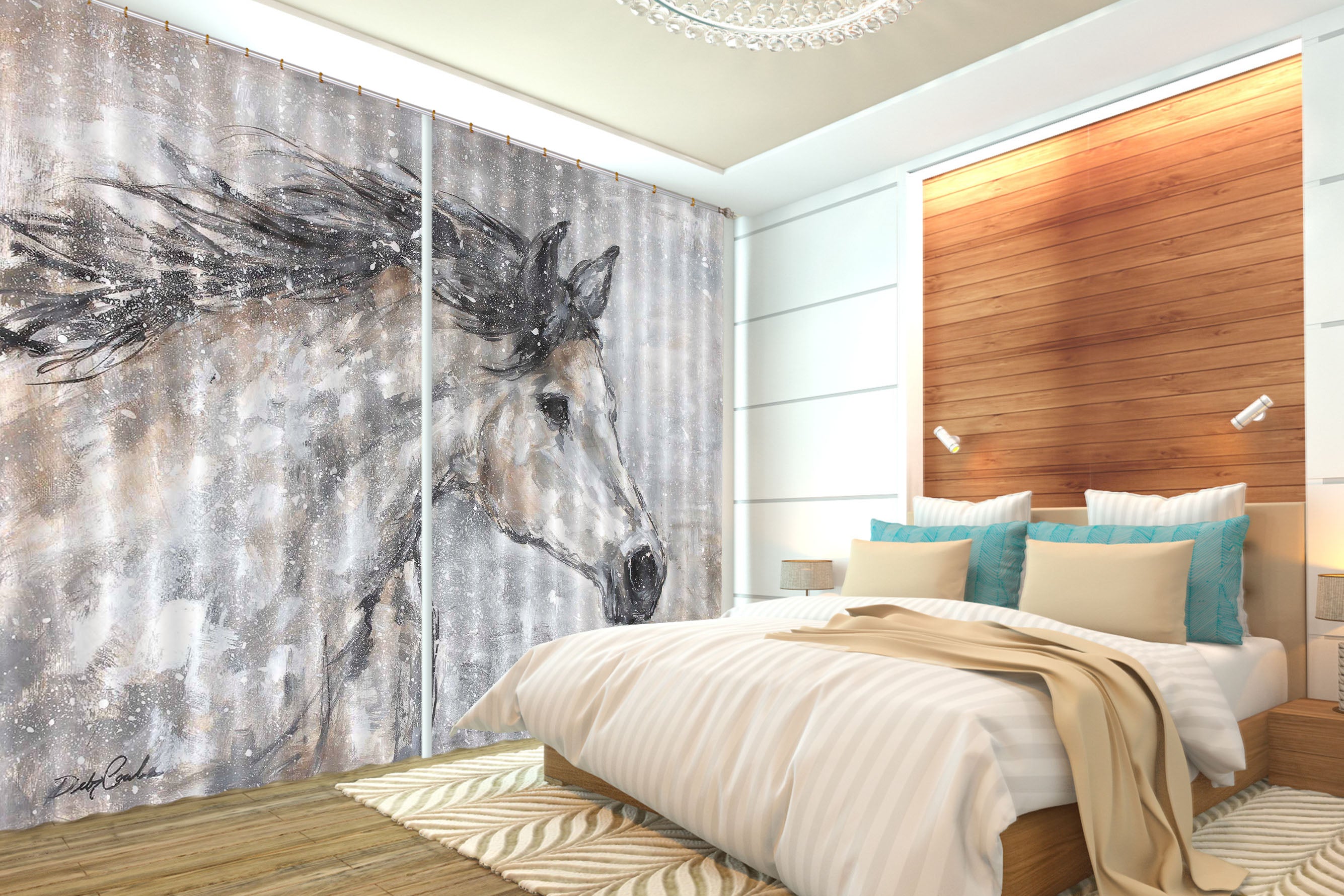 3D Horse 2208 Debi Coules Curtain Curtains Drapes