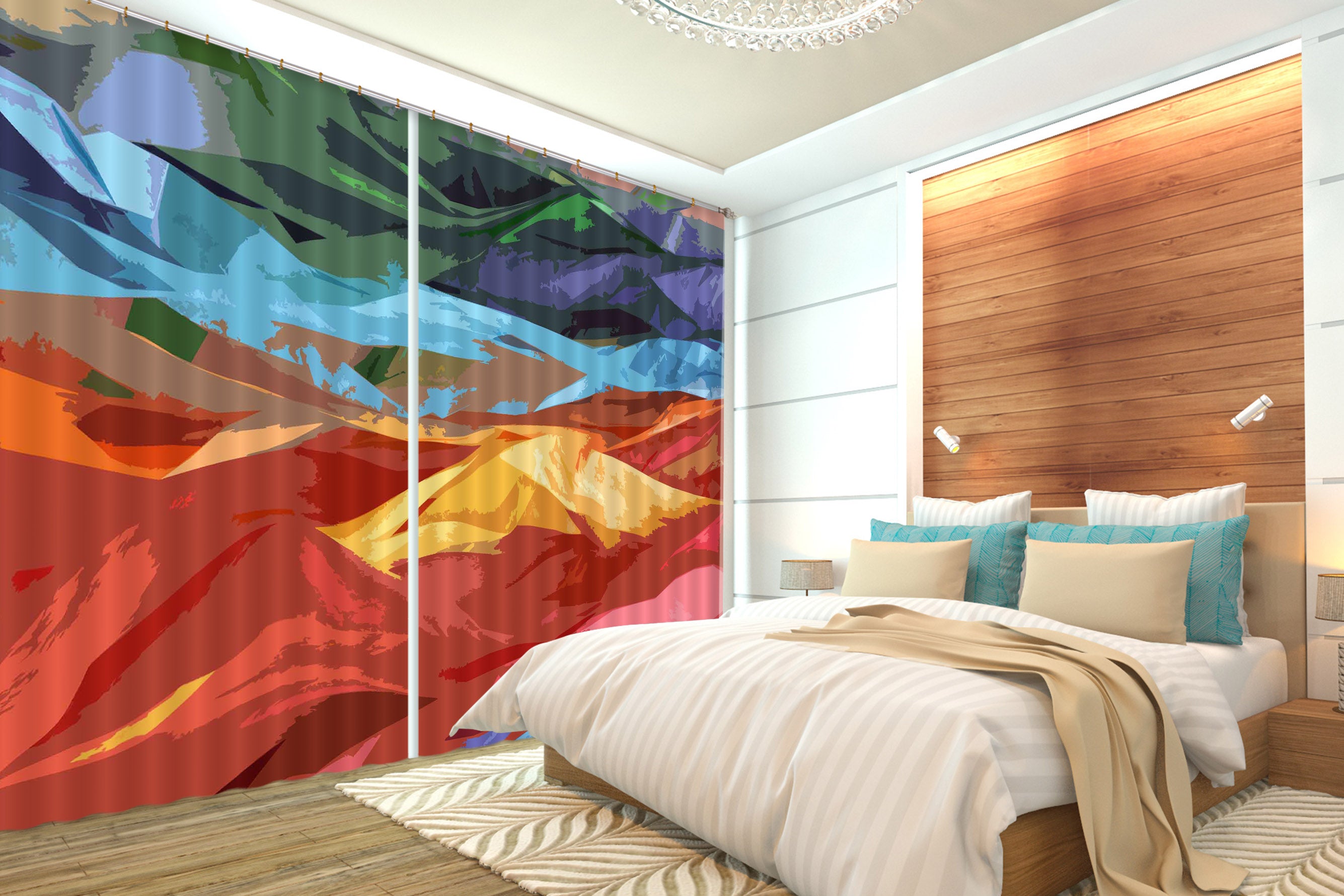 3D Mountains Final 70075 Shandra Smith Curtain Curtains Drapes