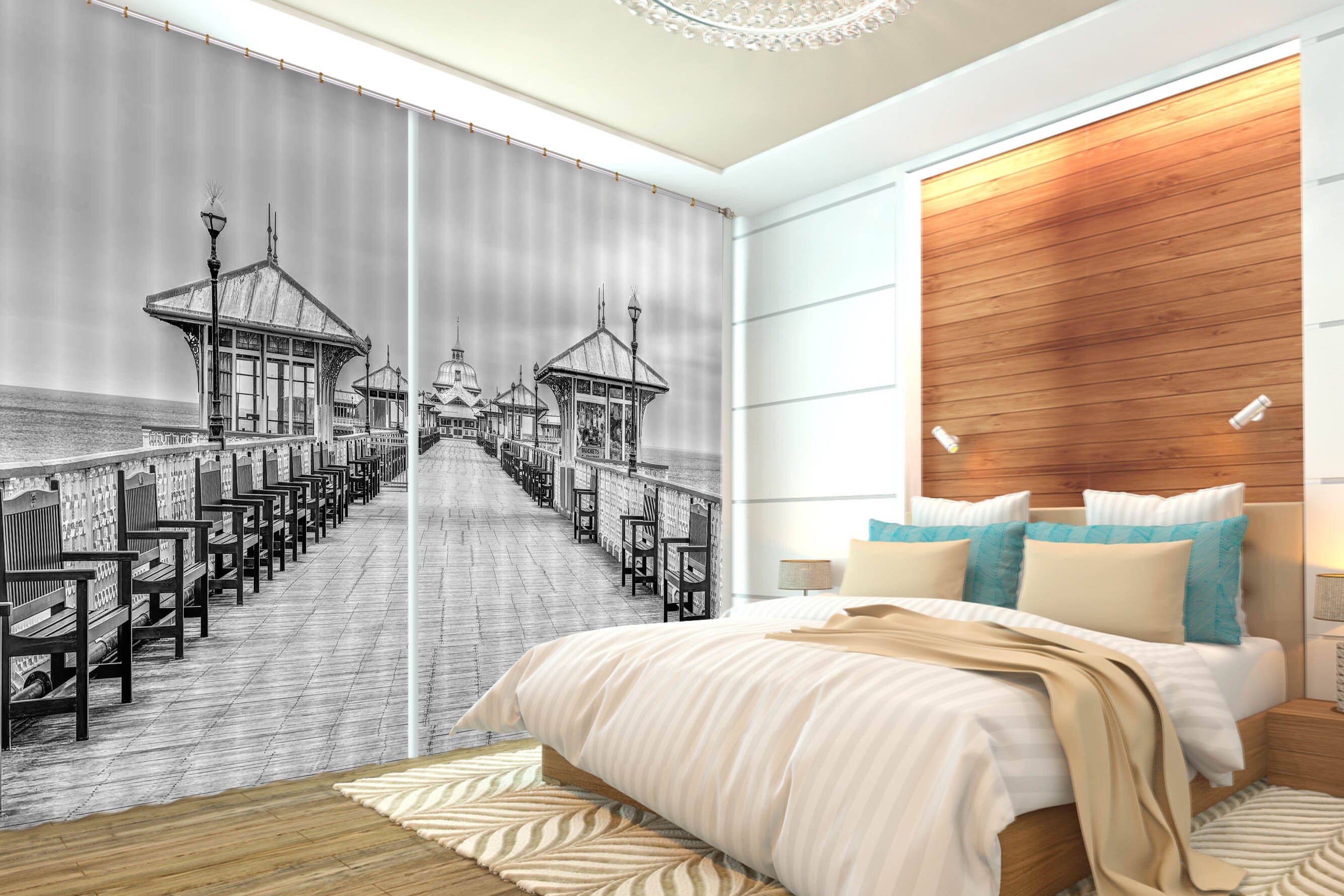3D Grey Corridor 237 Assaf Frank Curtain Curtains Drapes Curtains AJ Creativity Home 