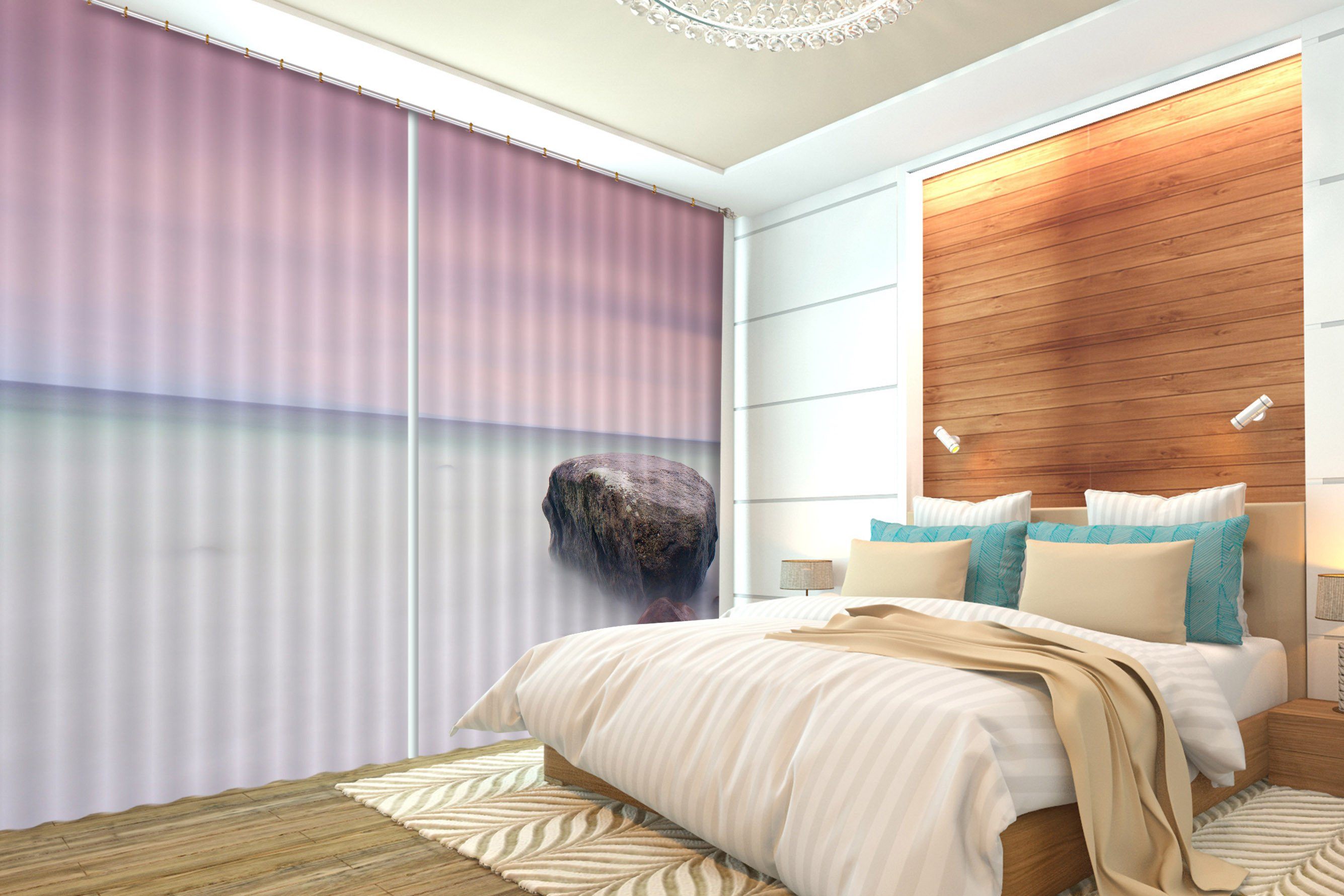 3D Boundless Misty Sea 341 Curtains Drapes Wallpaper AJ Wallpaper 