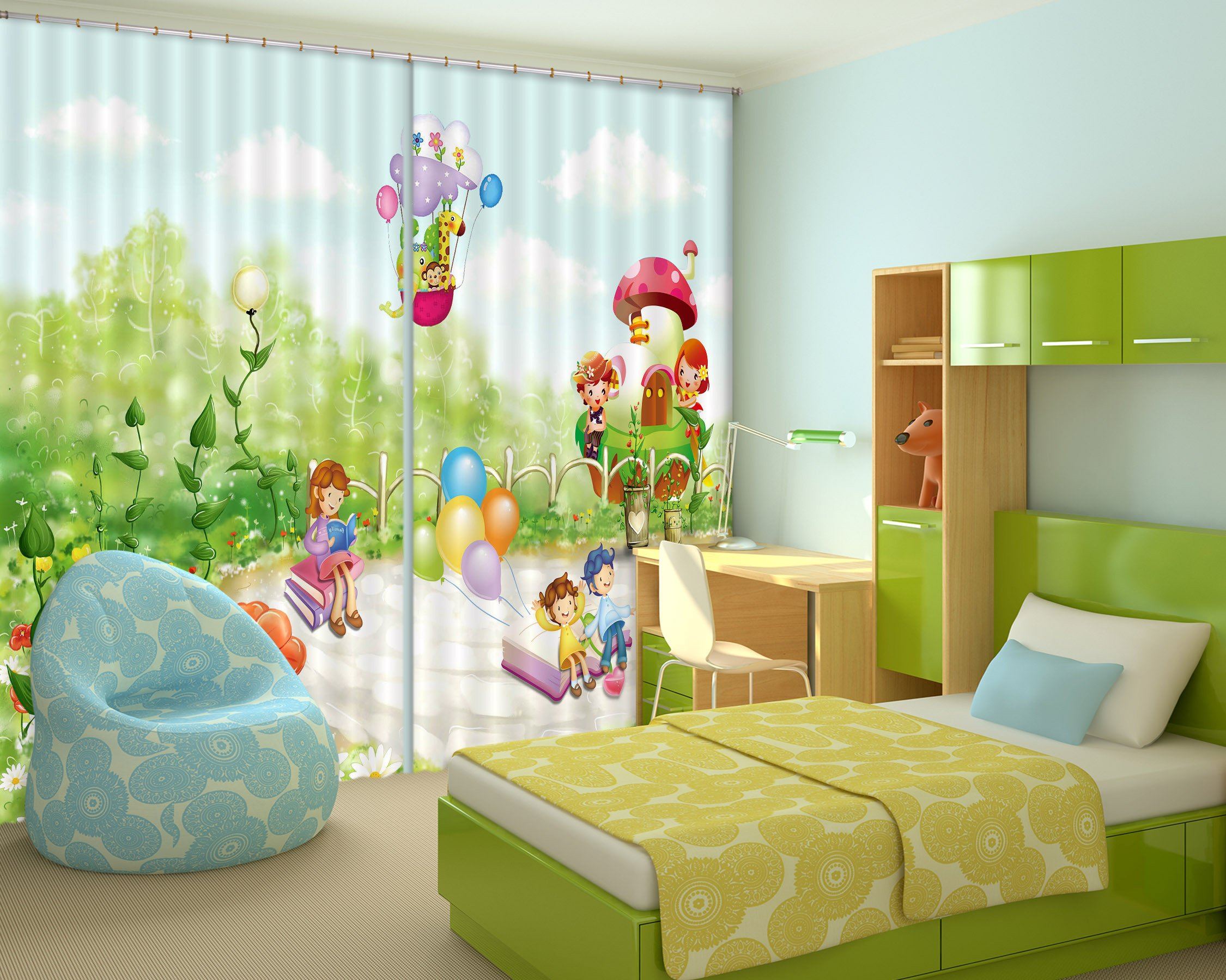 3D Happy Childhood 163 Curtains Drapes Wallpaper AJ Wallpaper 