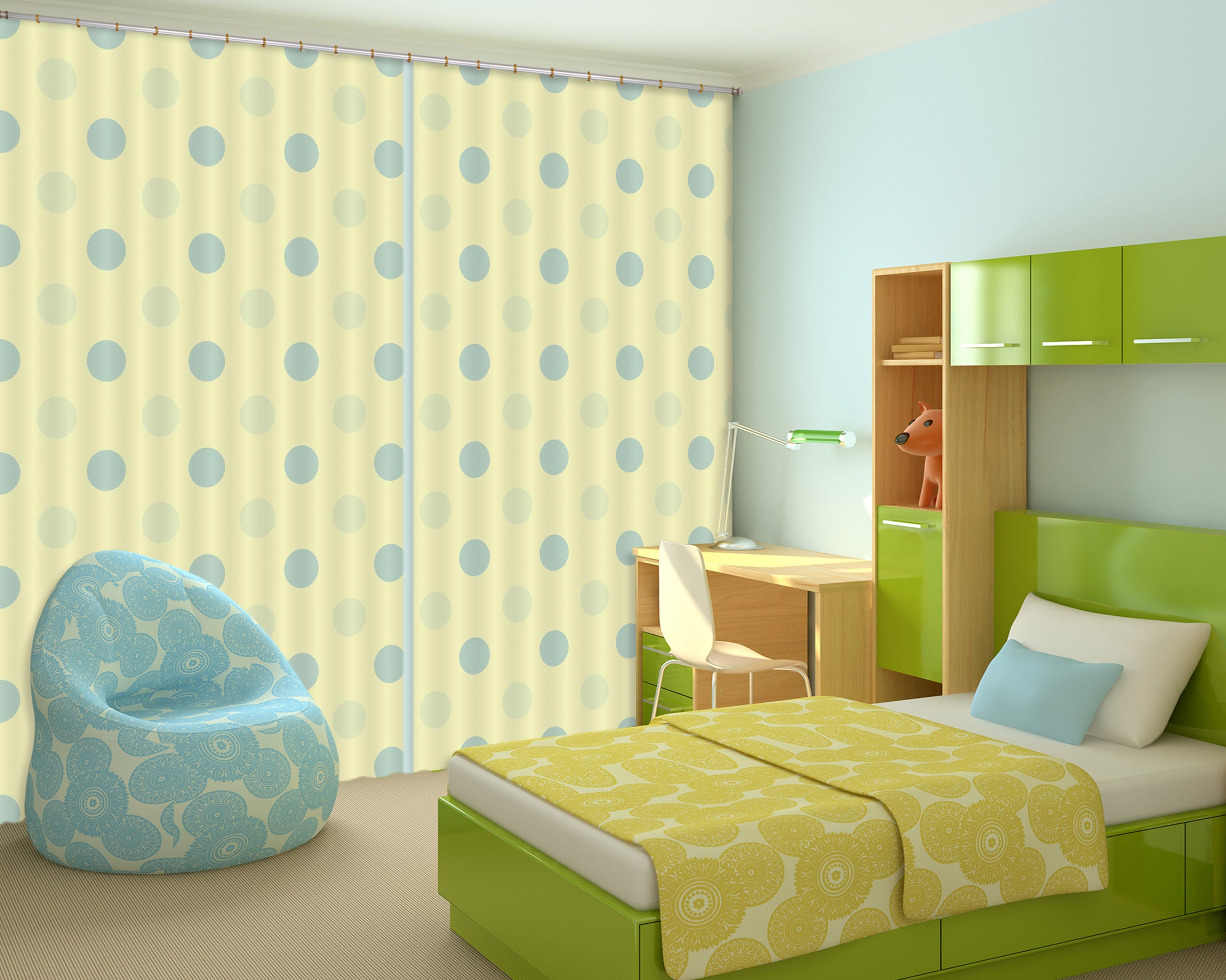 3D Polka Dots 98127 Kasumi Loffler Curtain Curtains Drapes