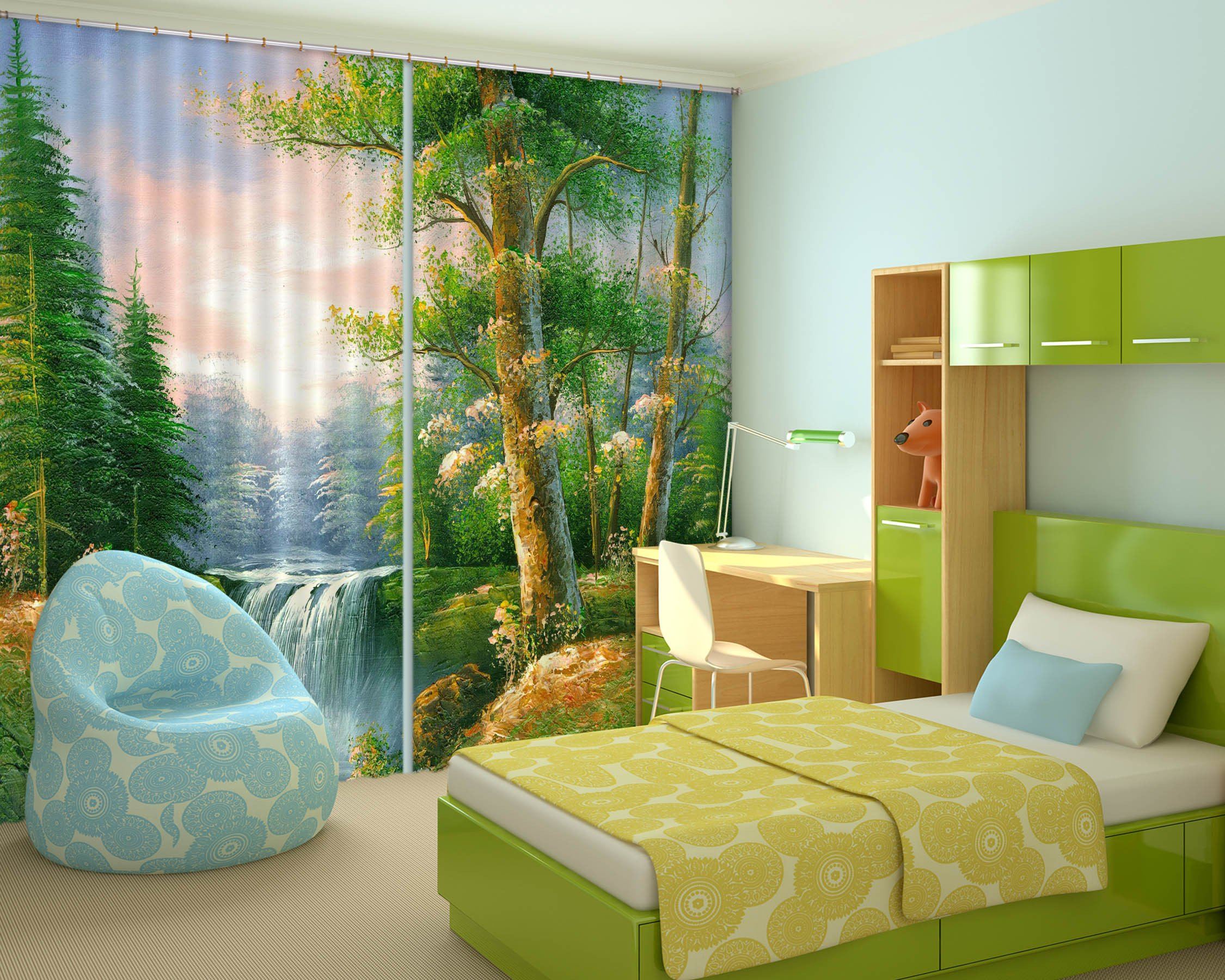 3D River Scenery 178 Curtains Drapes Wallpaper AJ Wallpaper 