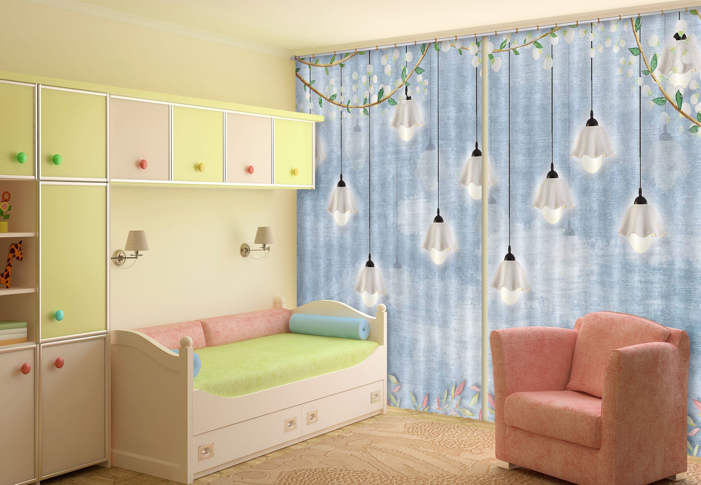 3D White Light 749 Curtains Drapes Wallpaper AJ Wallpaper 