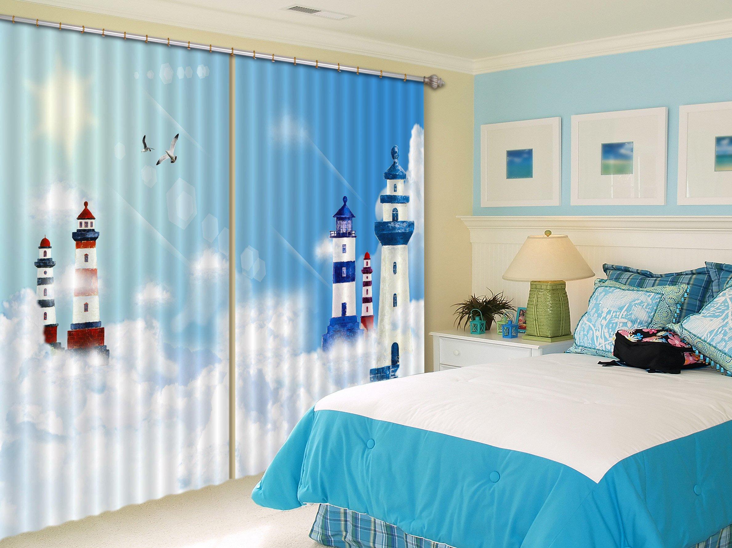 3D Sky Lighthouses Curtains Drapes Wallpaper AJ Wallpaper 
