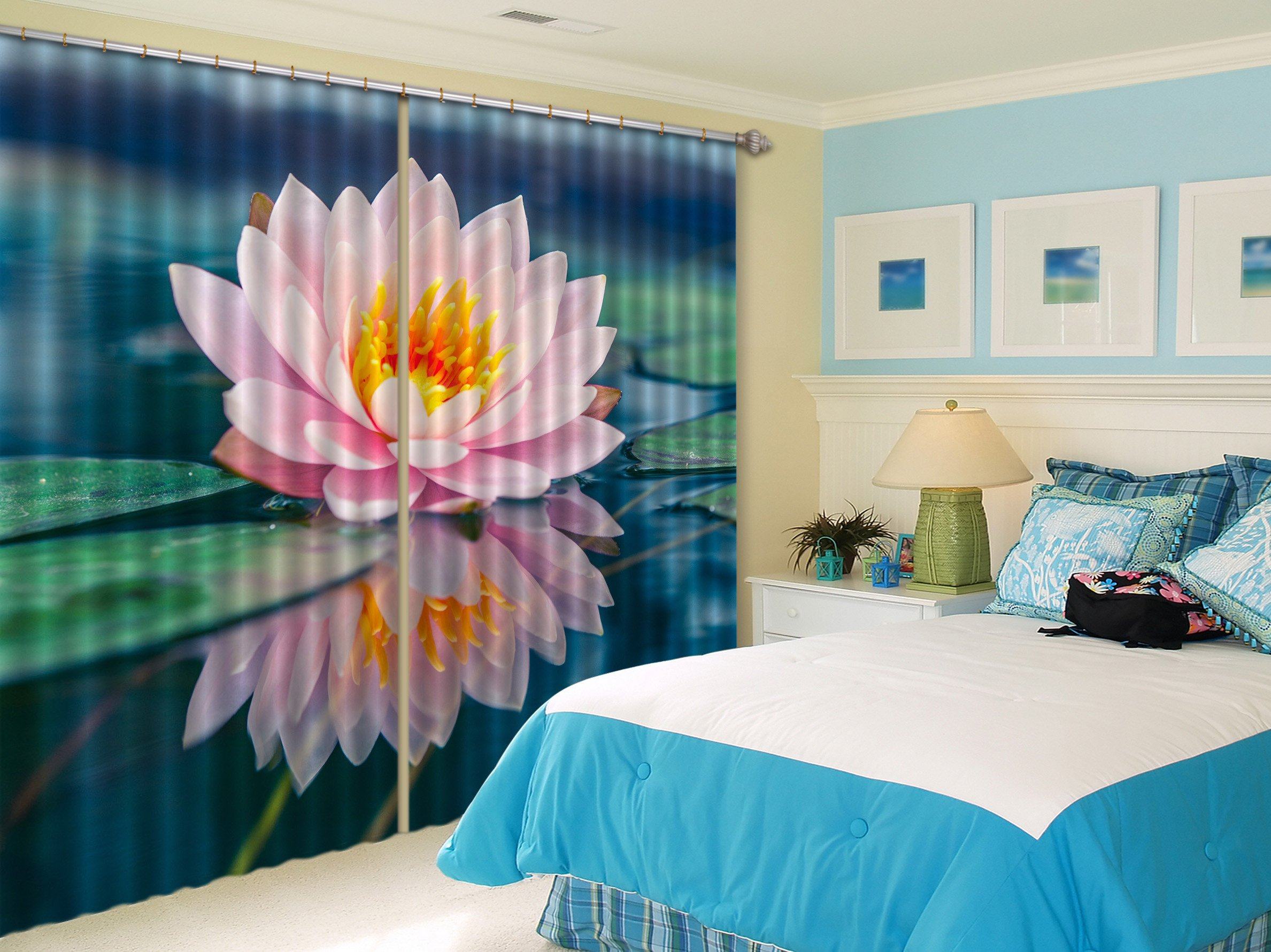 3D Pure Water Lily 598 Curtains Drapes Wallpaper AJ Wallpaper 
