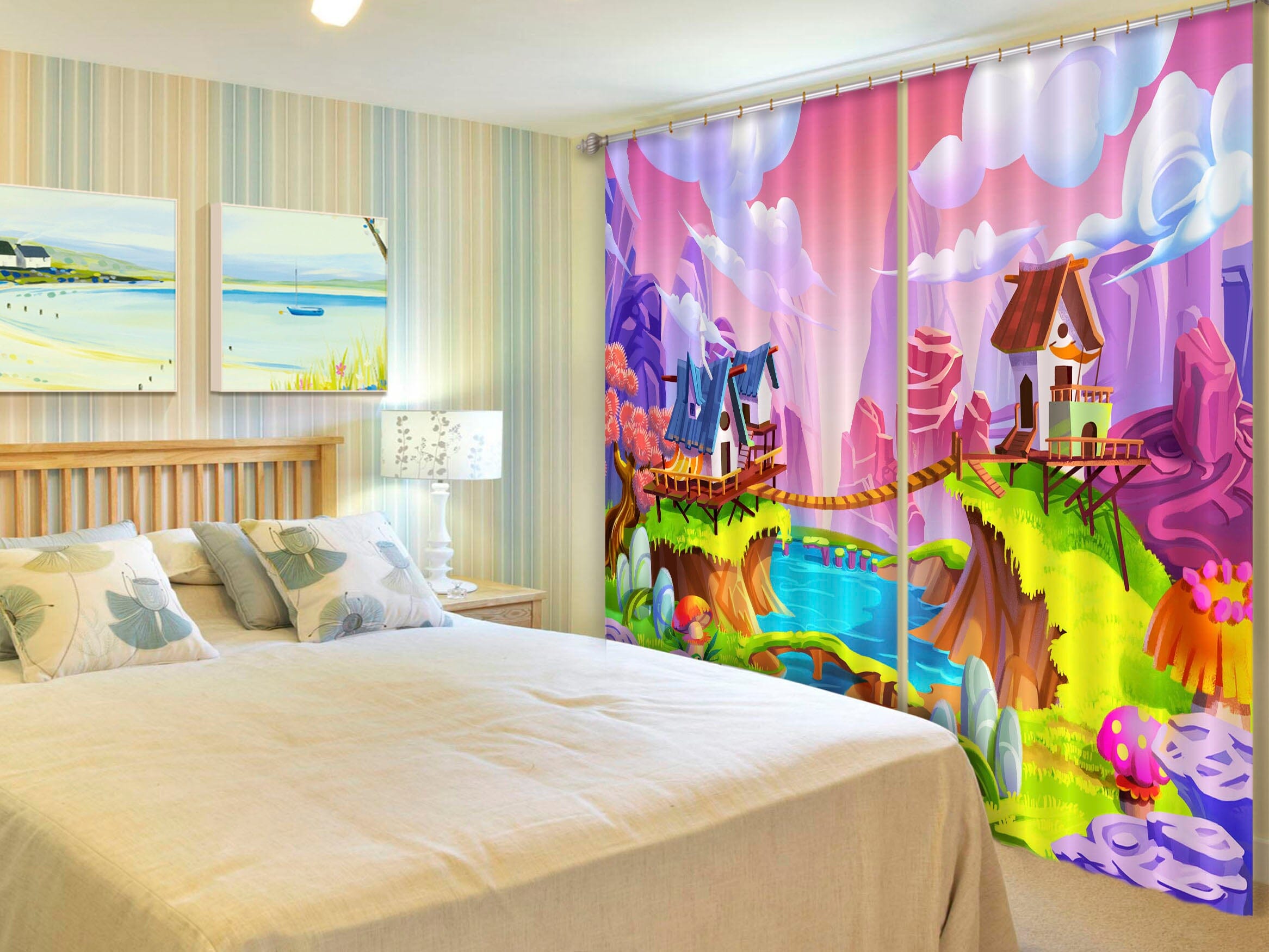 3D Color Forest 773 Curtains Drapes Wallpaper AJ Wallpaper 