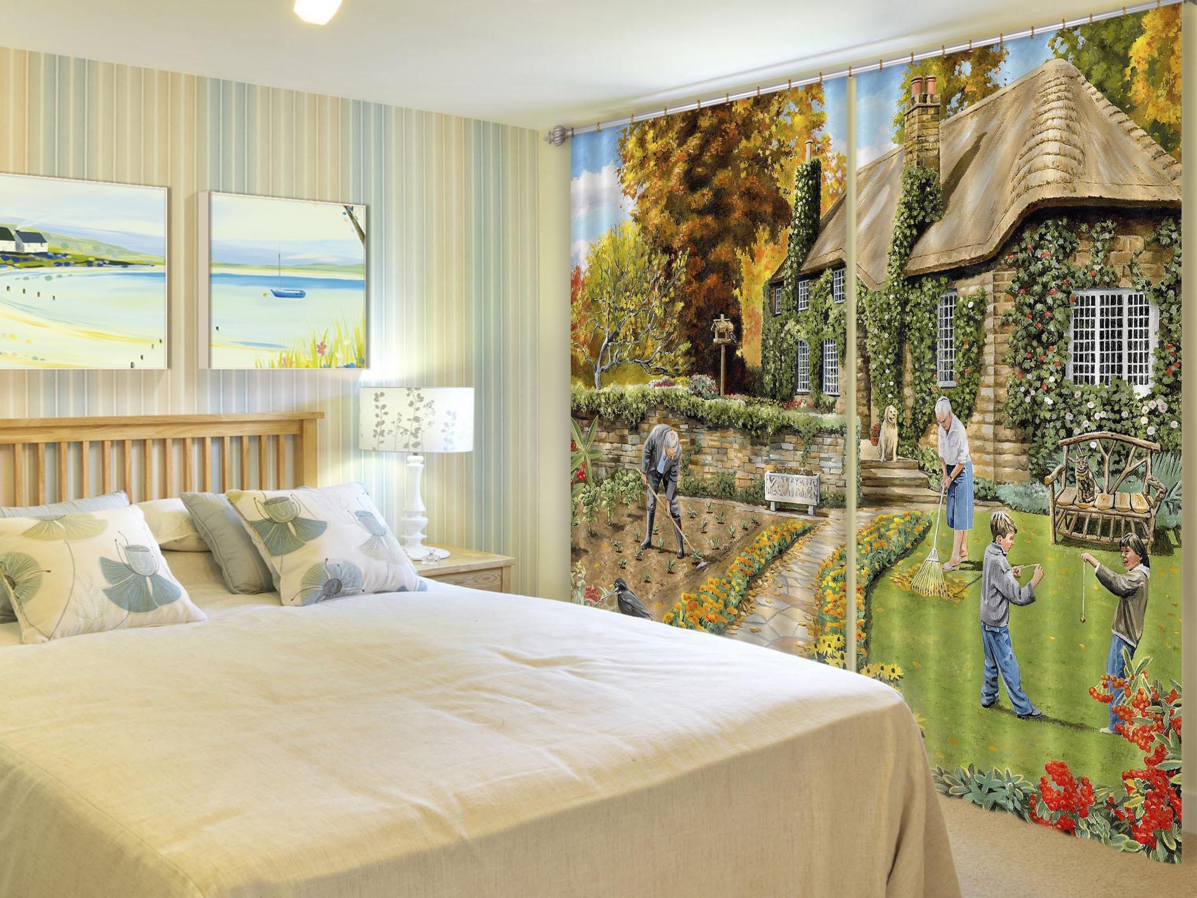 3D Autumn Garden 045 Trevor Mitchell Curtain Curtains Drapes Curtains AJ Creativity Home 