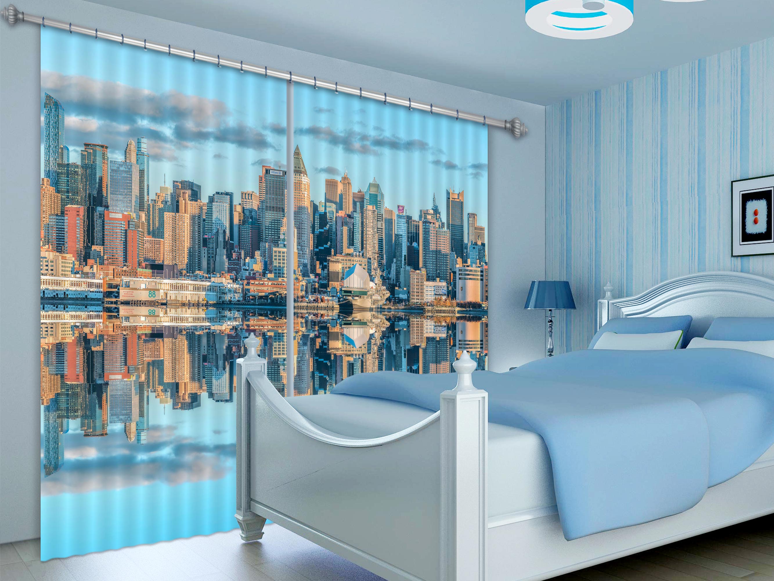 3D New York River 021 Assaf Frank Curtain Curtains Drapes