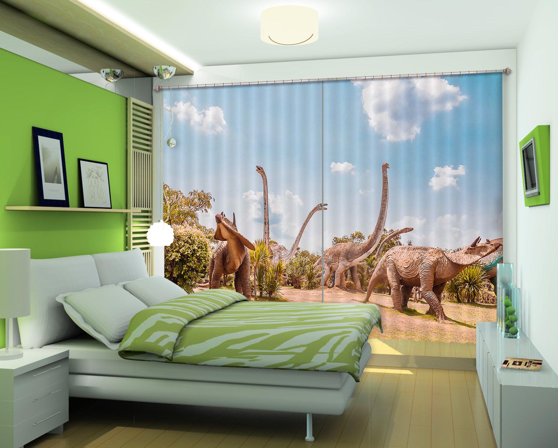 3D Thunder Dragon Howling 156 Curtains Drapes Curtains AJ Creativity Home 