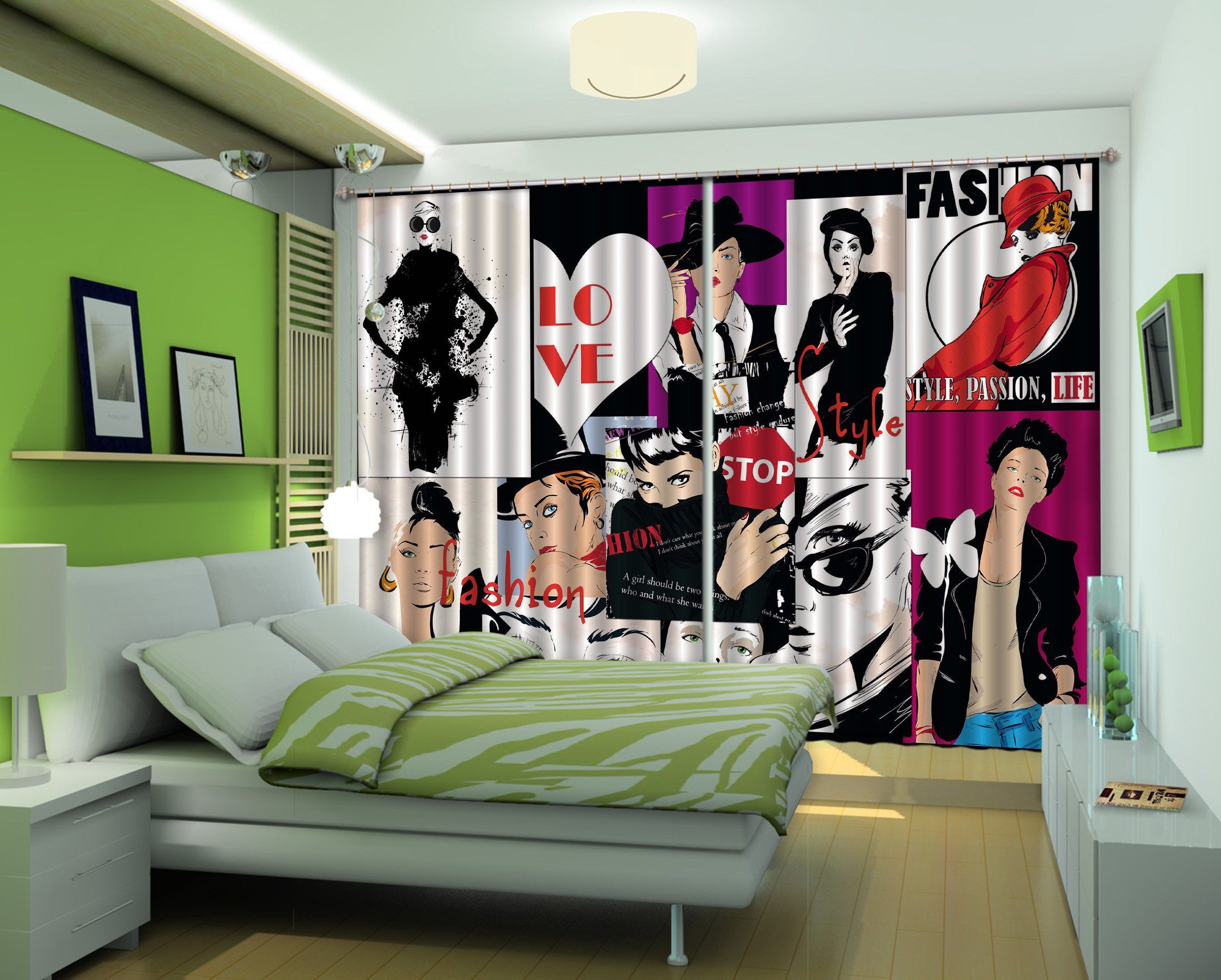 3D Fashion Poster 538 Curtains Drapes Wallpaper AJ Wallpaper 