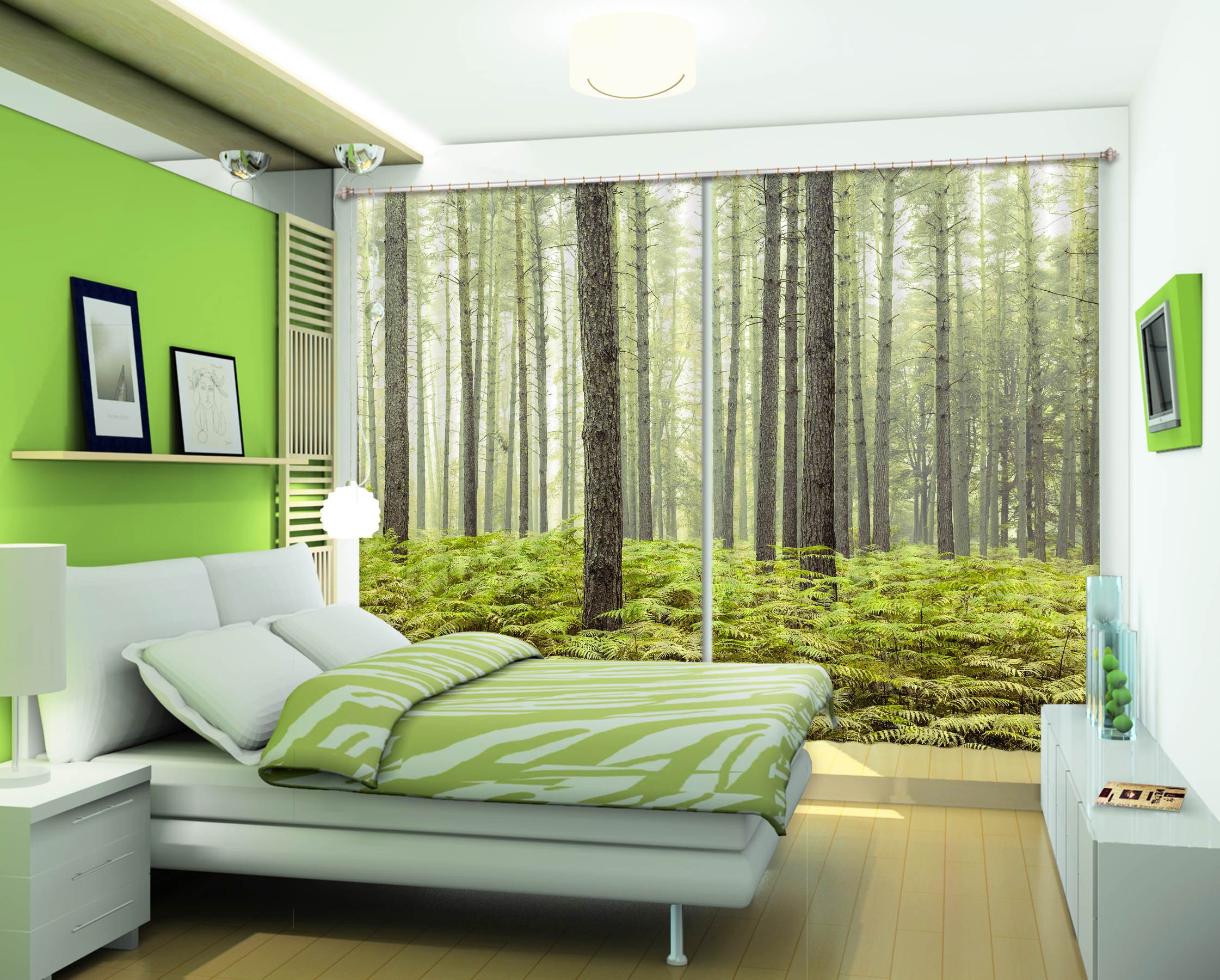 3D Windsor Forest 003 Assaf Frank Curtain Curtains Drapes