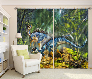 3D Blue Dragon 140 Curtains Drapes Curtains AJ Creativity Home 