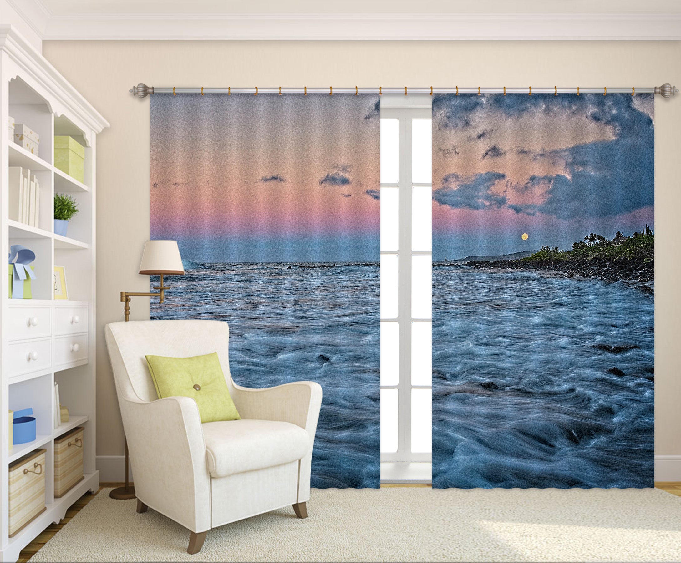 3D Sea Sky 61221 Kathy Barefield Curtain Curtains Drapes
