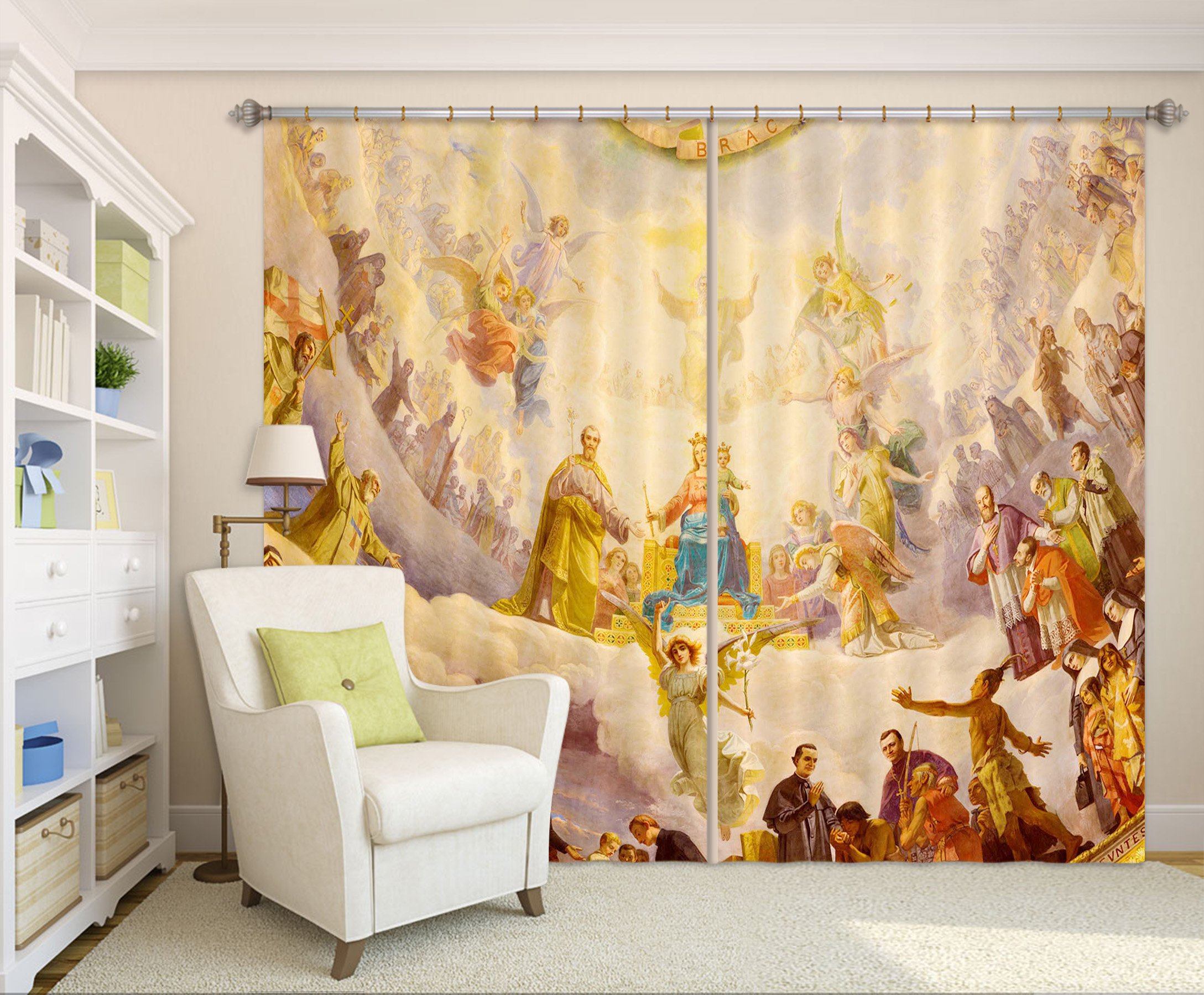 3D Solemn Throne 040 Curtains Drapes Curtains AJ Creativity Home 