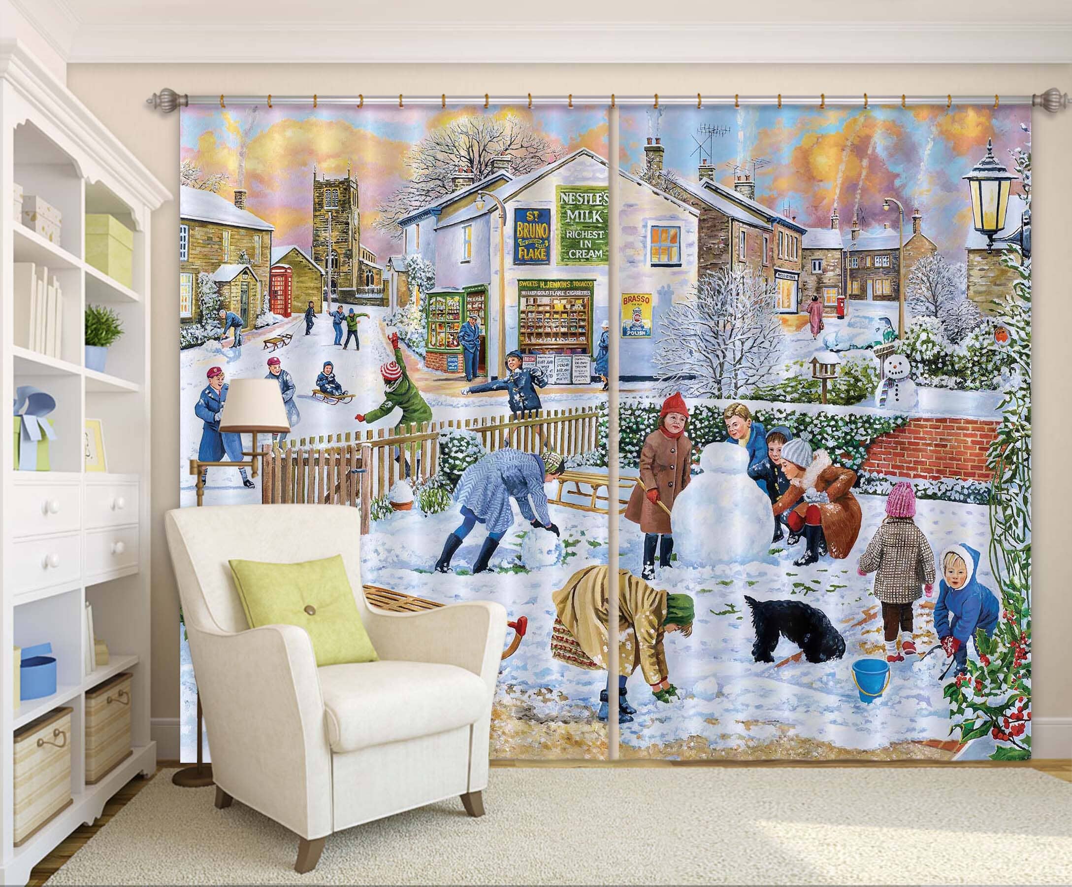 3D Winter Games 117 Trevor Mitchell Curtain Curtains Drapes Curtains AJ Creativity Home 