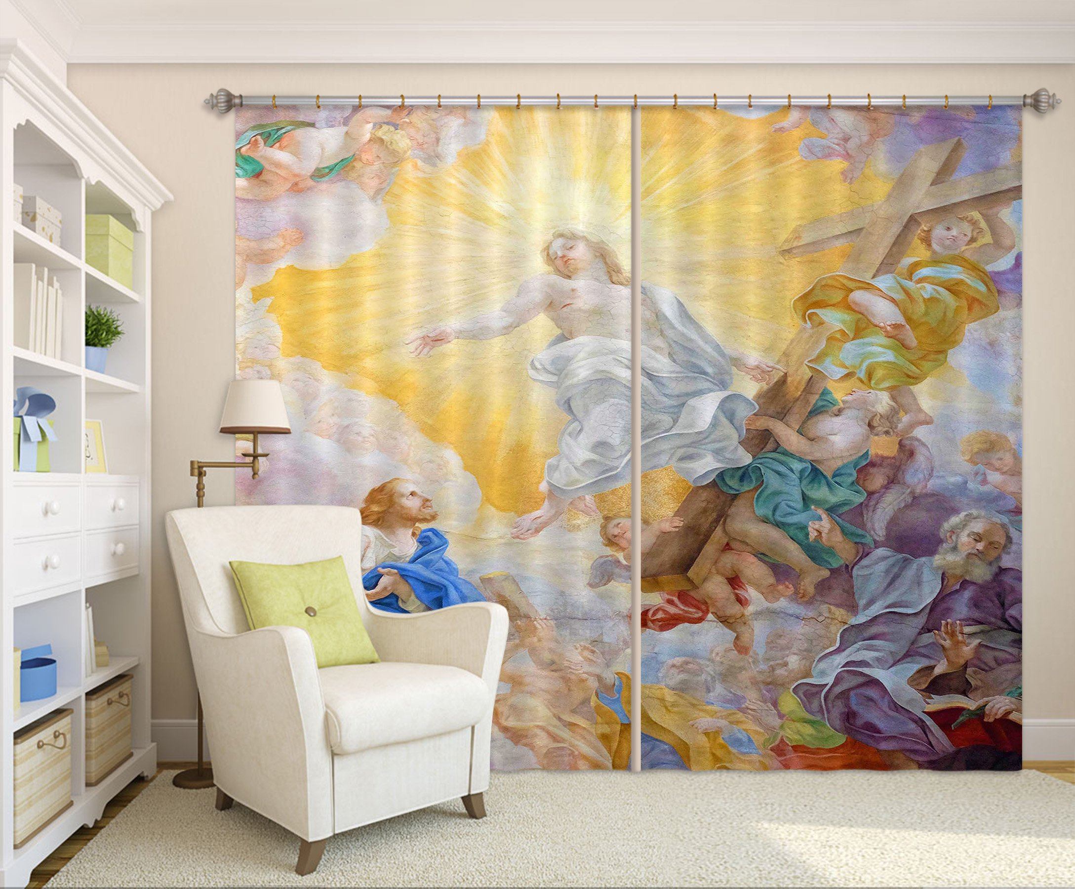 3D Cross Baby Light 038 Curtains Drapes Curtains AJ Creativity Home 