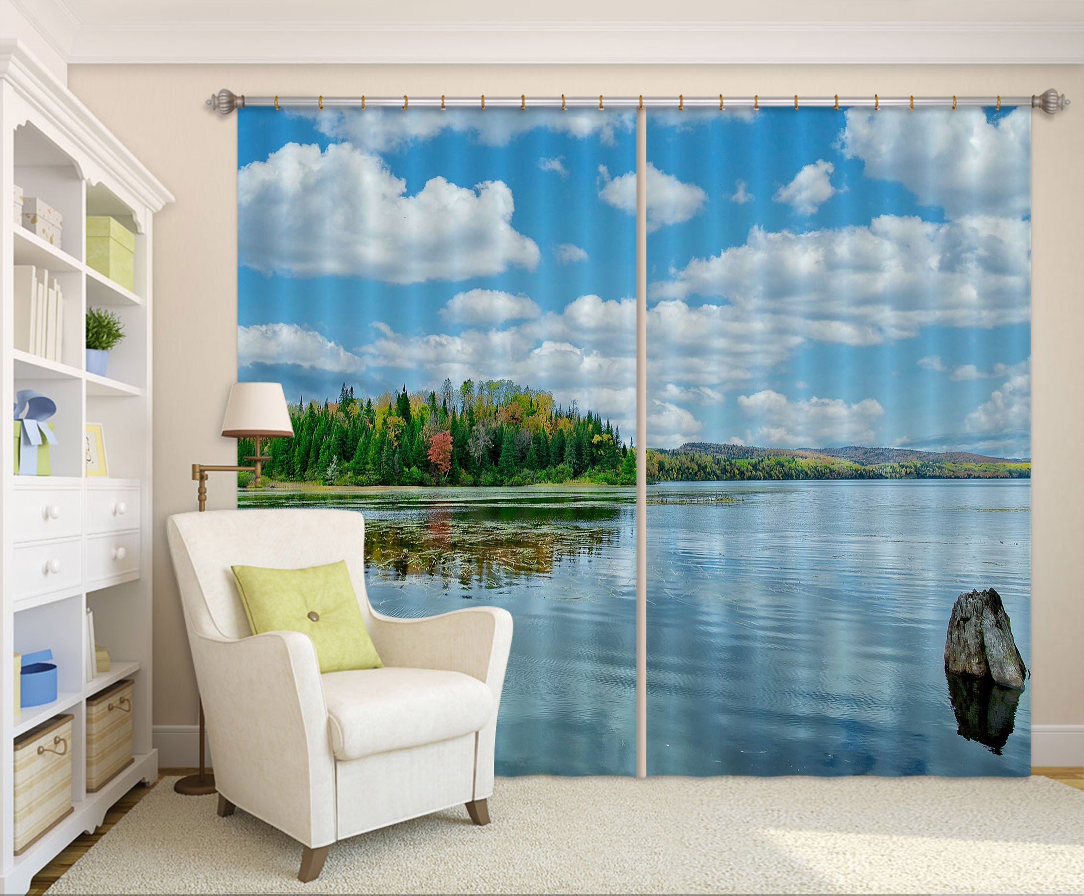 3D Lake 61227 Kathy Barefield Curtain Curtains Drapes