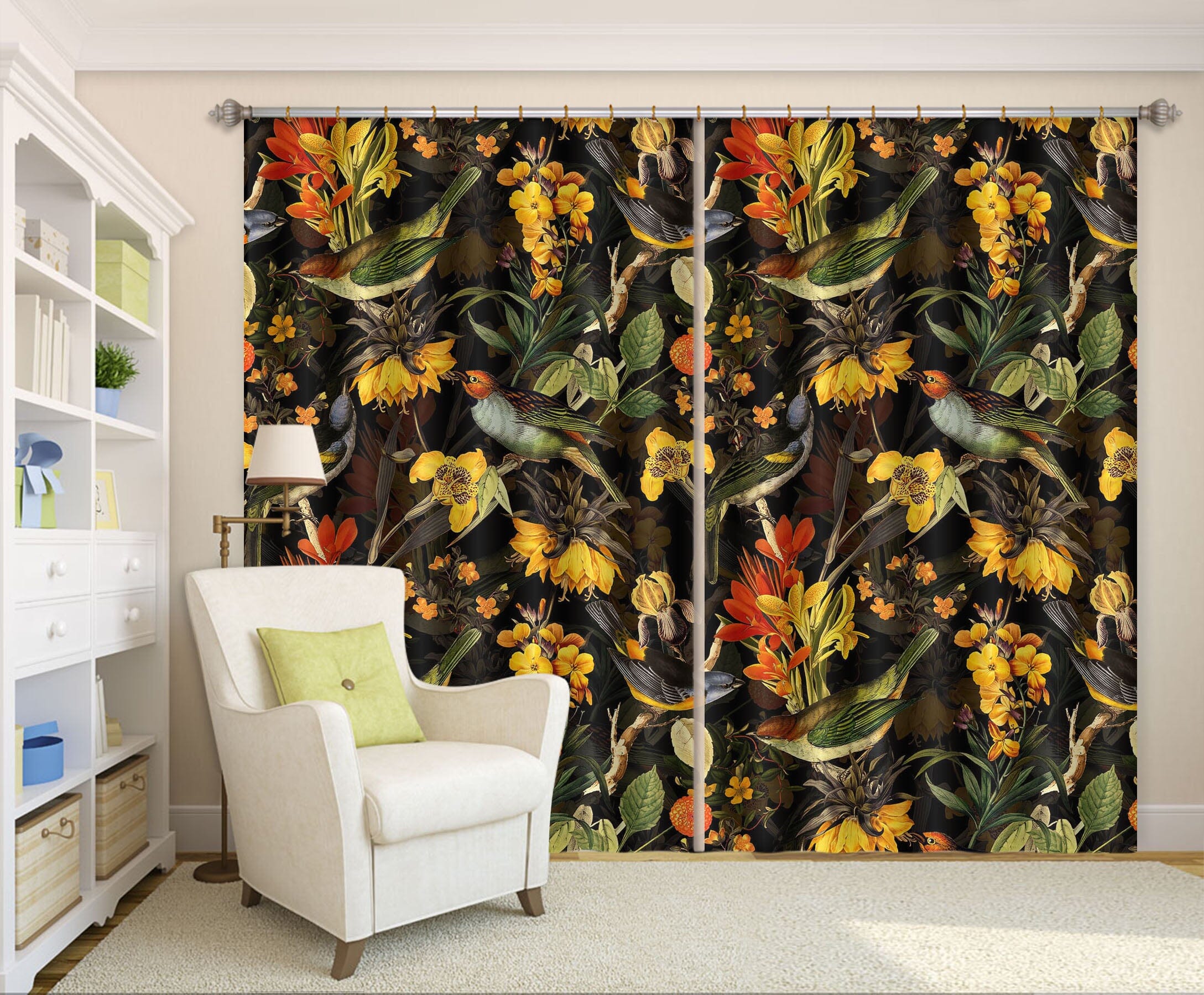 3D Beautiful Flowers 118 Uta Naumann Curtain Curtains Drapes Curtains AJ Creativity Home 