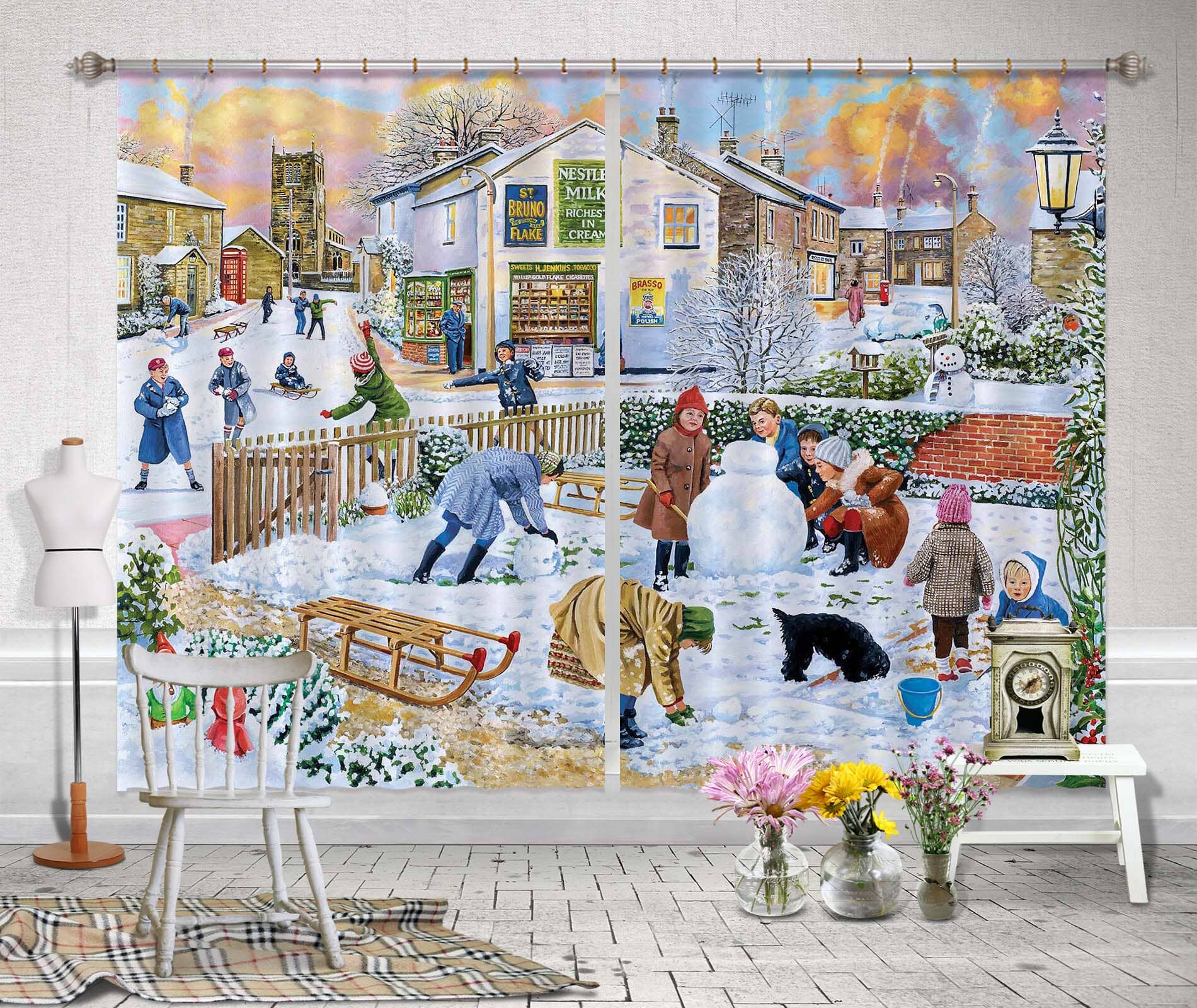 3D Winter Games 117 Trevor Mitchell Curtain Curtains Drapes Curtains AJ Creativity Home 