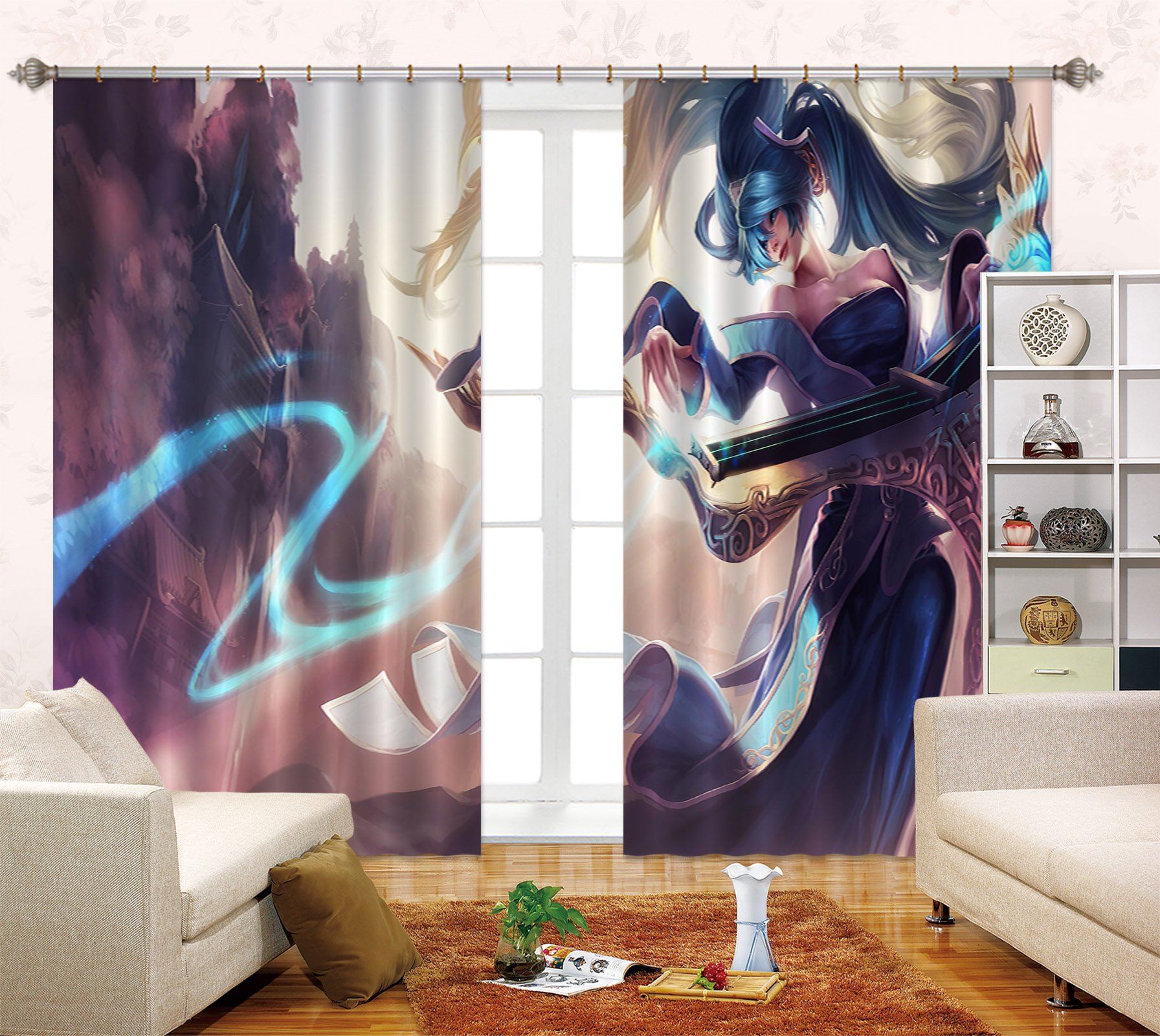 3D Elegant Girl 2379 Curtains Drapes Wallpaper AJ Wallpaper 