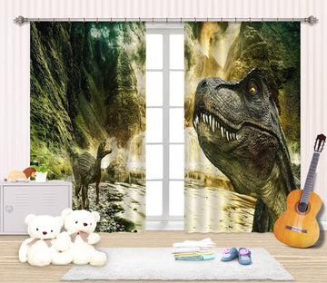 3D Volcanic Eruptions Dinosaur 135 Curtains Drapes Curtains AJ Creativity Home 