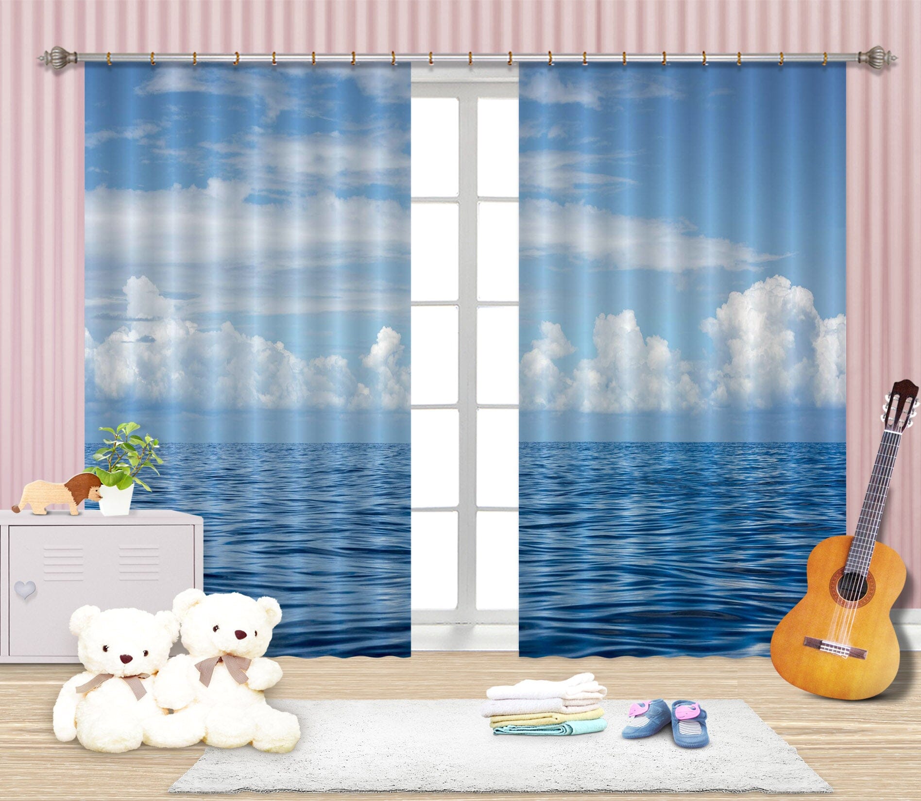 3D Crystal Clear Water 113 Marco Carmassi Curtain Curtains Drapes Curtains AJ Creativity Home 