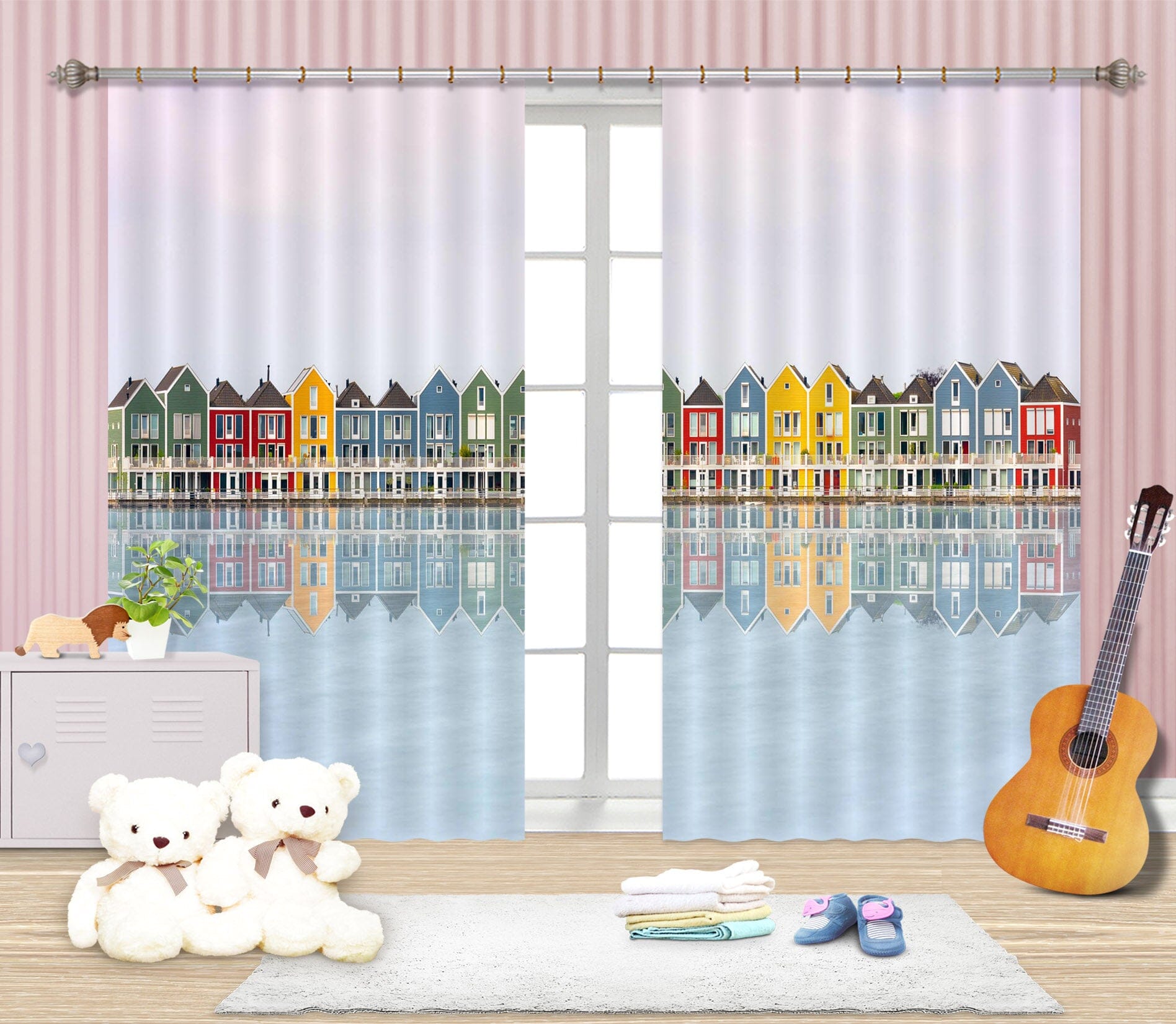 3D Color Building 063 Marco Carmassi Curtain Curtains Drapes Curtains AJ Creativity Home 