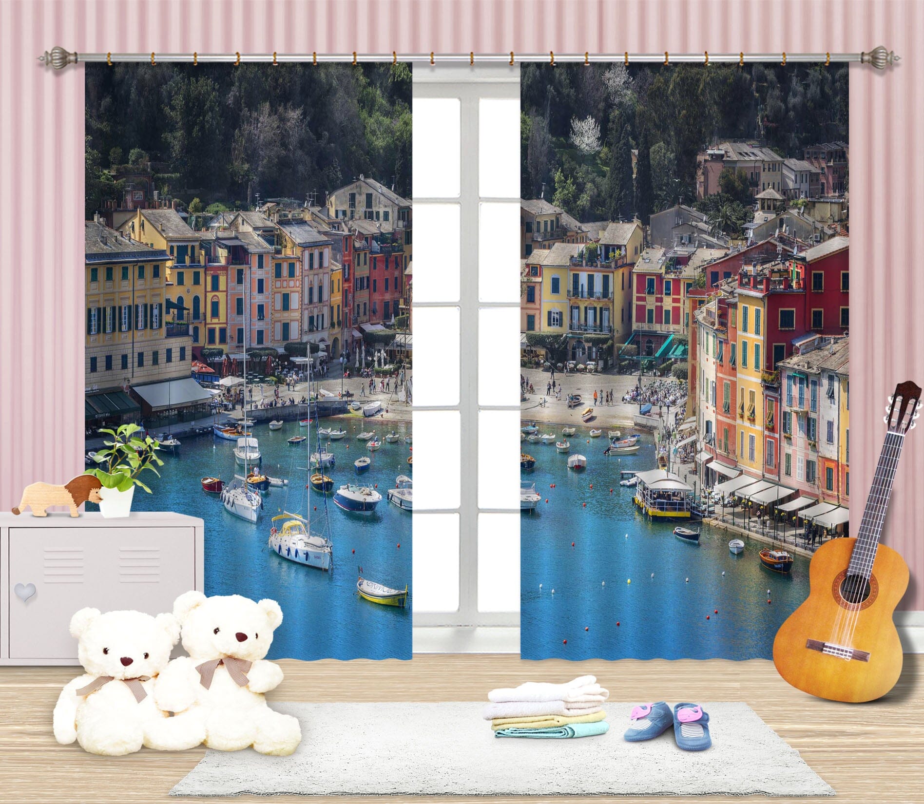 3D River Ship 169 Marco Carmassi Curtain Curtains Drapes Curtains AJ Creativity Home 
