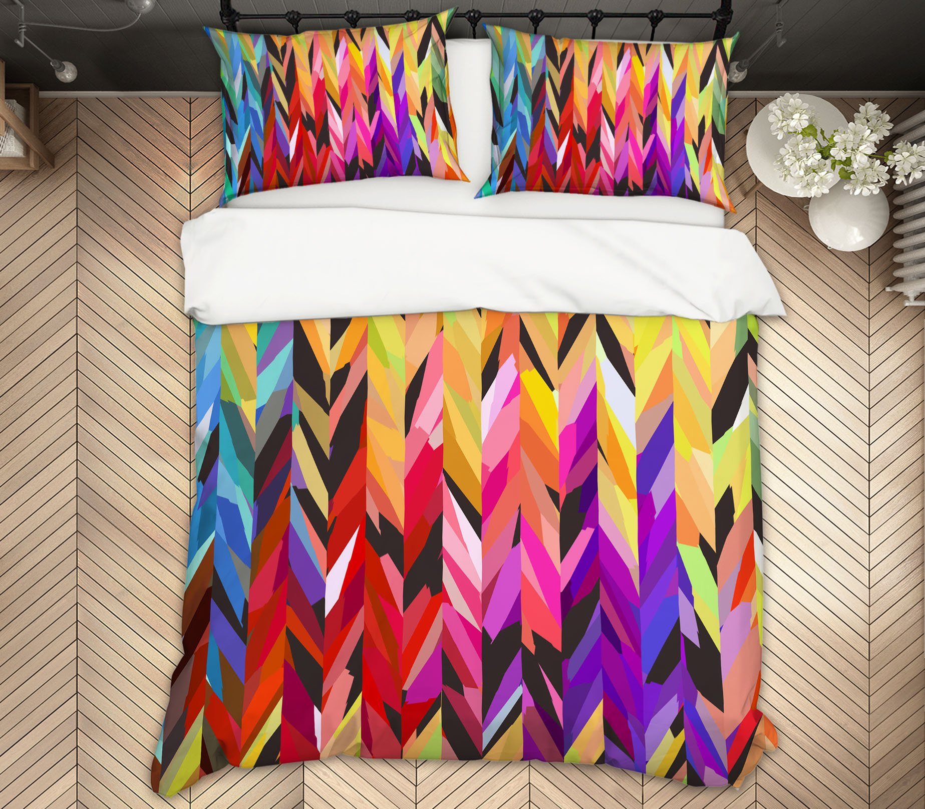 3D Burst of Color 20118 Shandra Smith Bedding Bed Pillowcases Quilt Quiet Covers AJ Creativity Home 