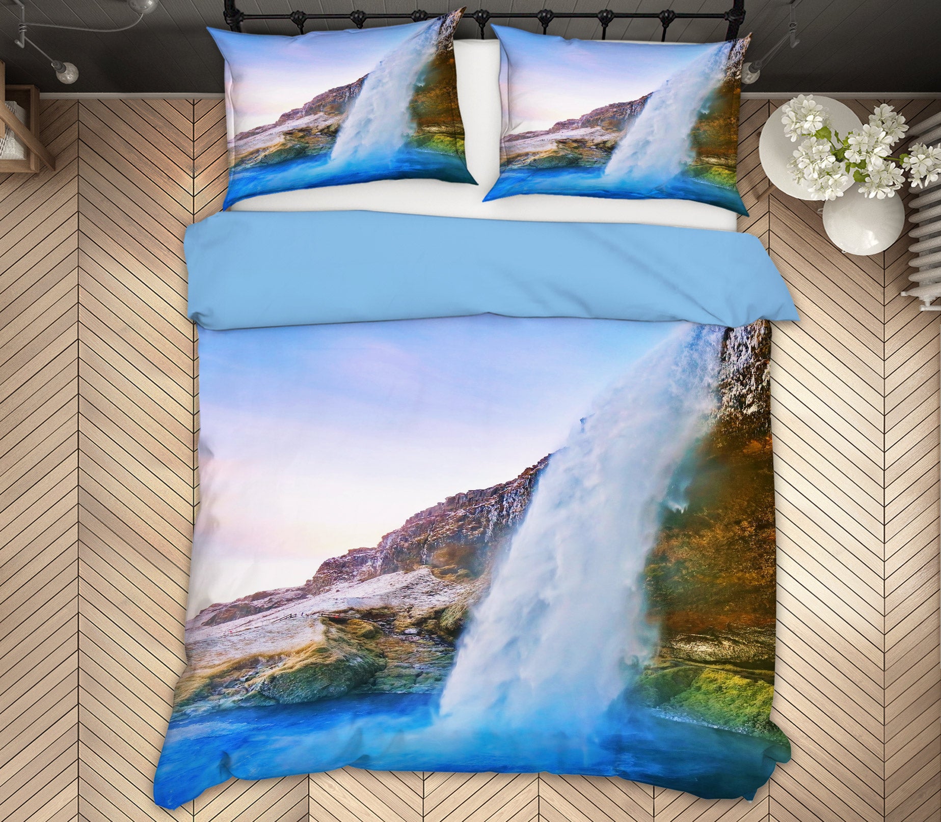 3D Waterfall 15152 Bed Pillowcases Quilt