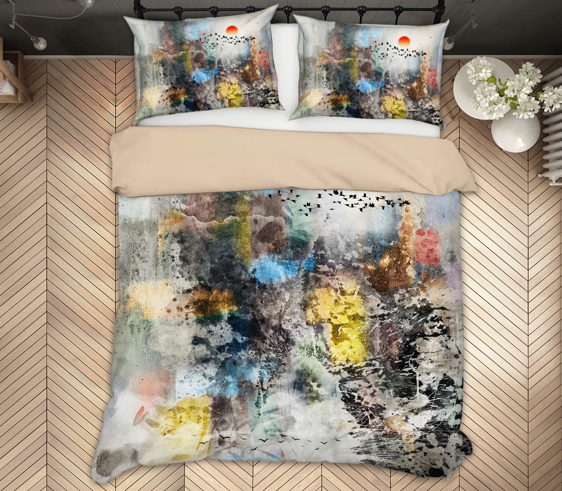 3D Stained Glass Fog 12125 Bed Pillowcases Quilt