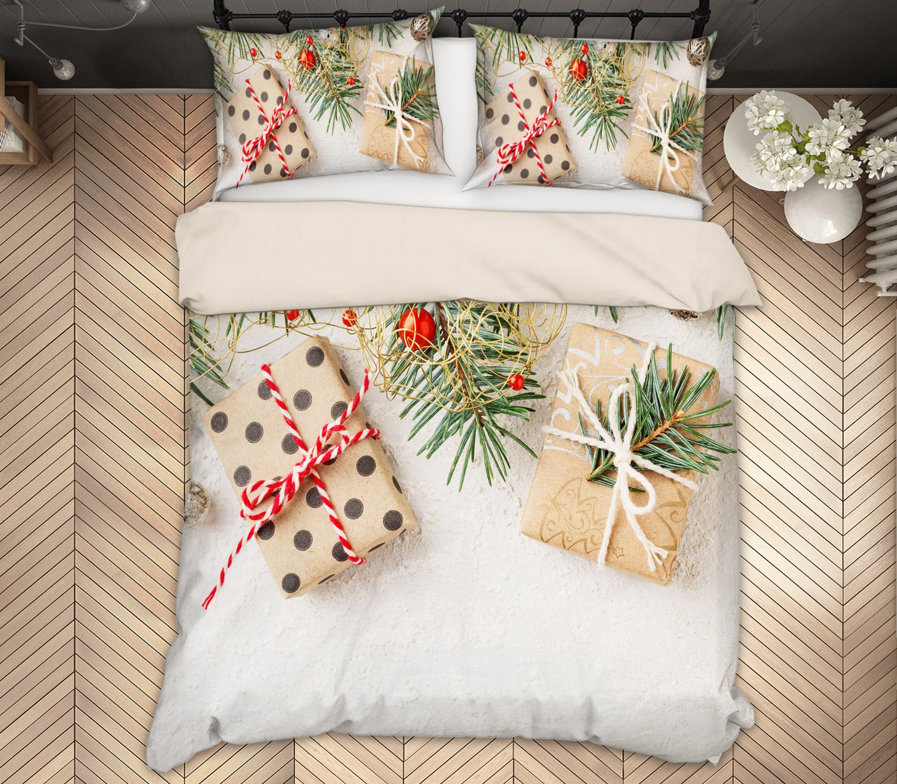 3D Gift Box 61111 Bed Pillowcases Quilt