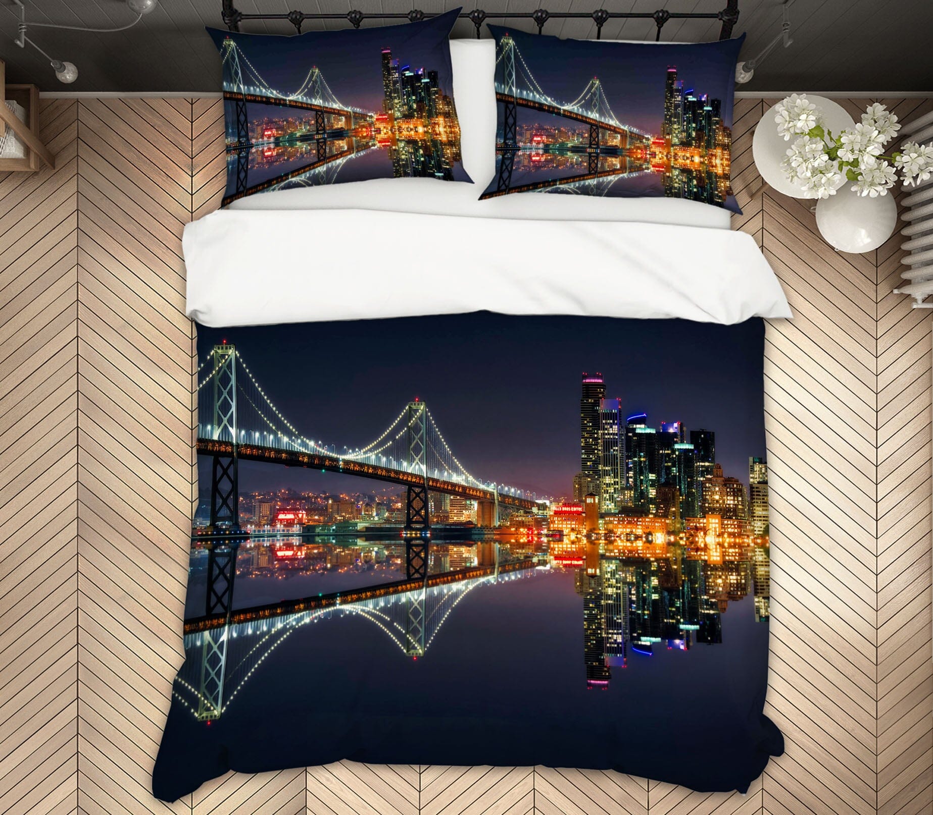3D Canal Lights 2111 Marco Carmassi Bedding Bed Pillowcases Quilt Quiet Covers AJ Creativity Home 