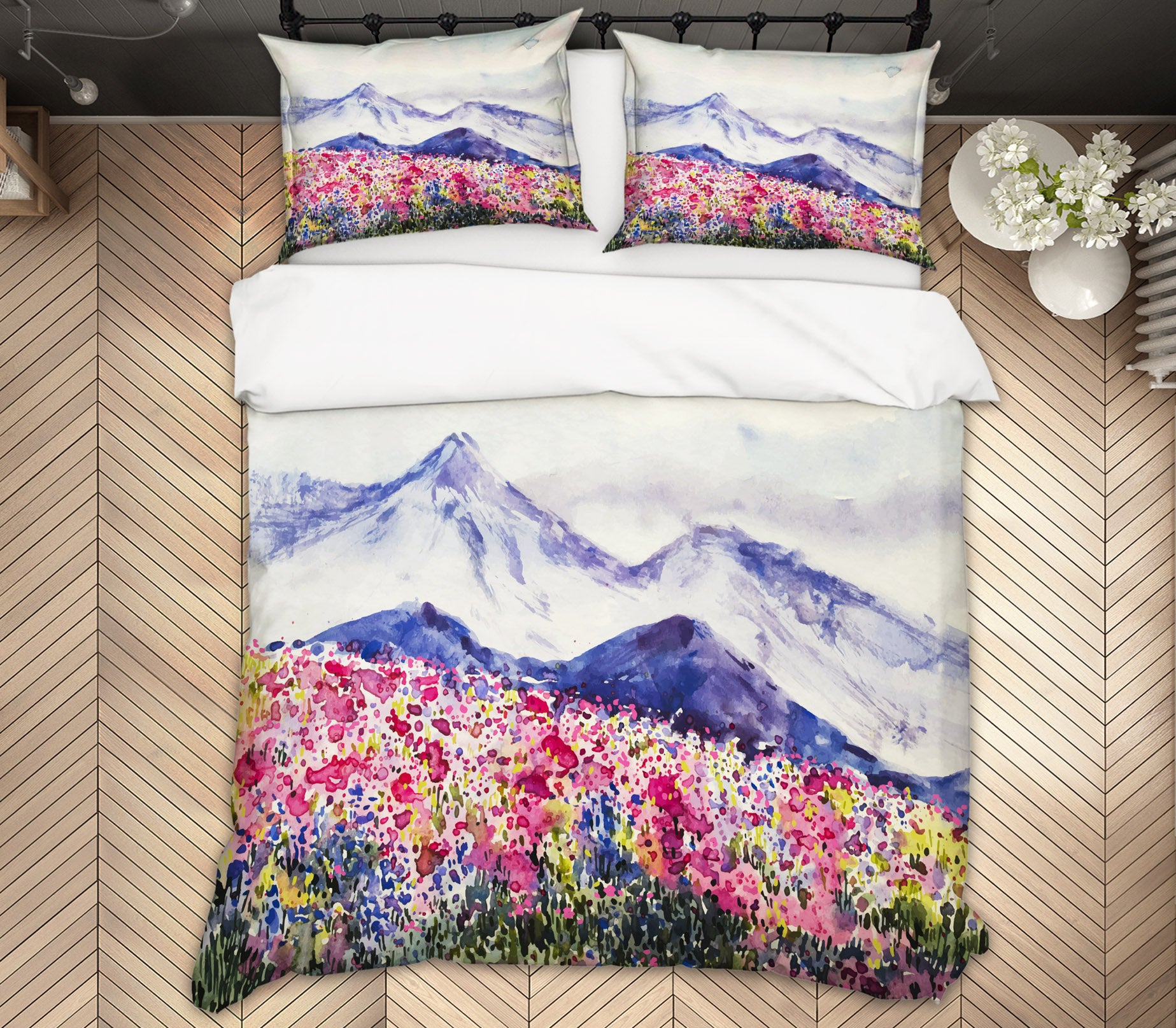 3D Flower Mountain 60185 Bed Pillowcases Quilt