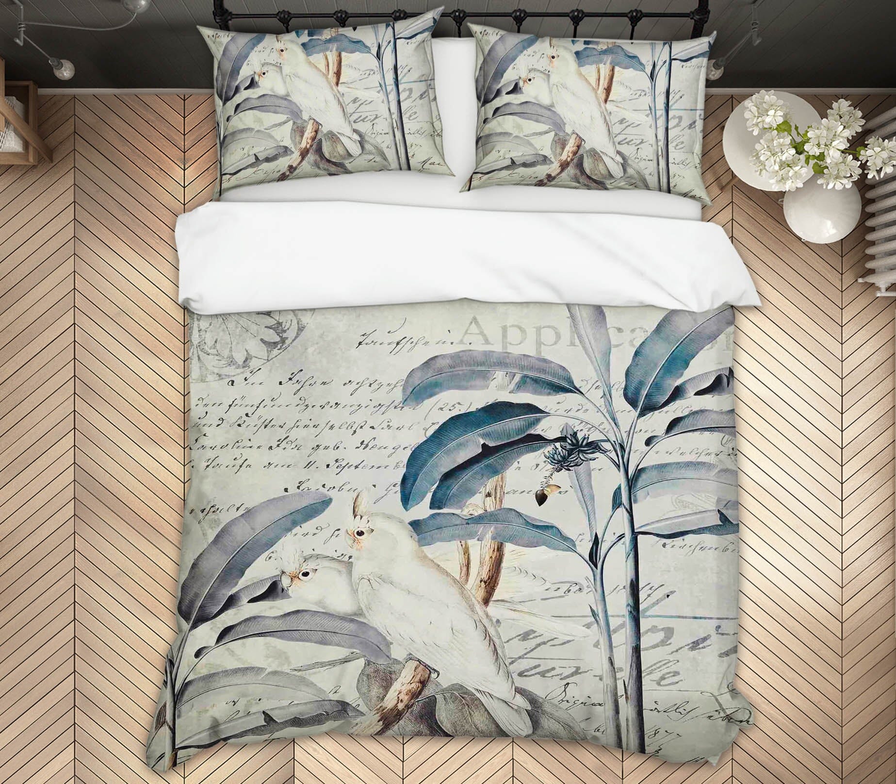 3D White Parrot 2131 Andrea haase Bedding Bed Pillowcases Quilt Quiet Covers AJ Creativity Home 