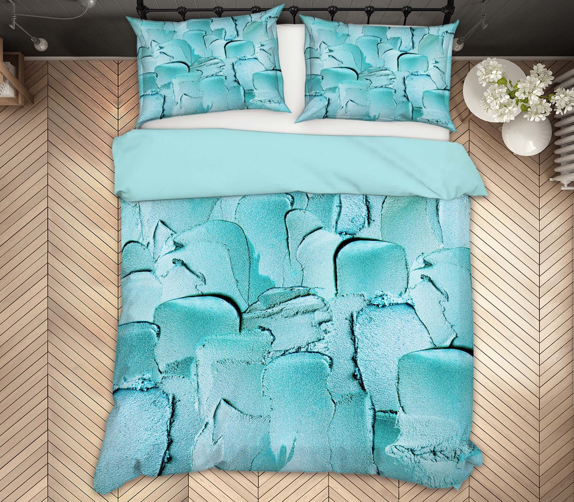 3D Blue Powder 18134 Uta Naumann Bedding Bed Pillowcases Quilt