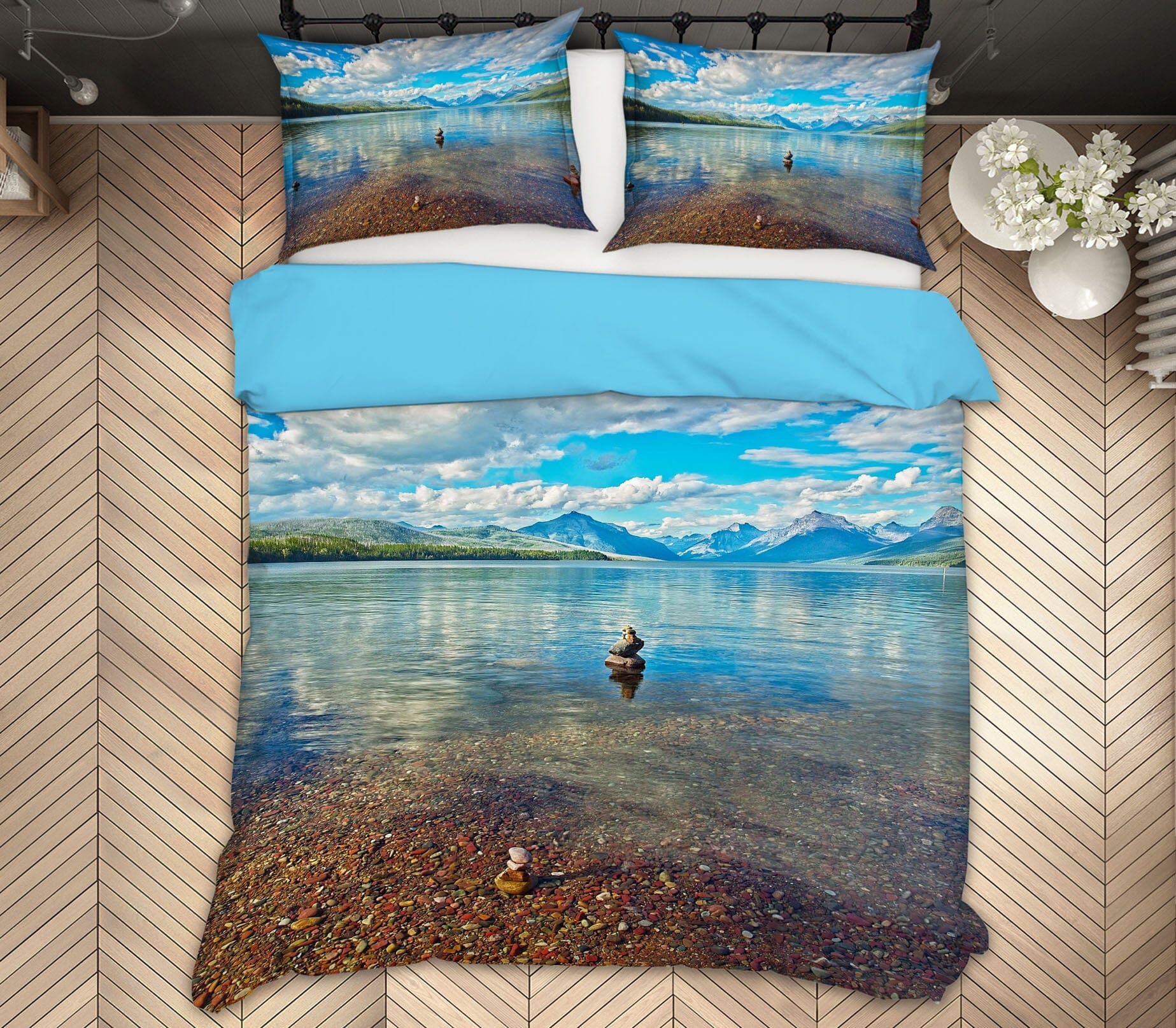 3D Clear Lake 2124 Kathy Barefield Bedding Bed Pillowcases Quilt Quiet Covers AJ Creativity Home 