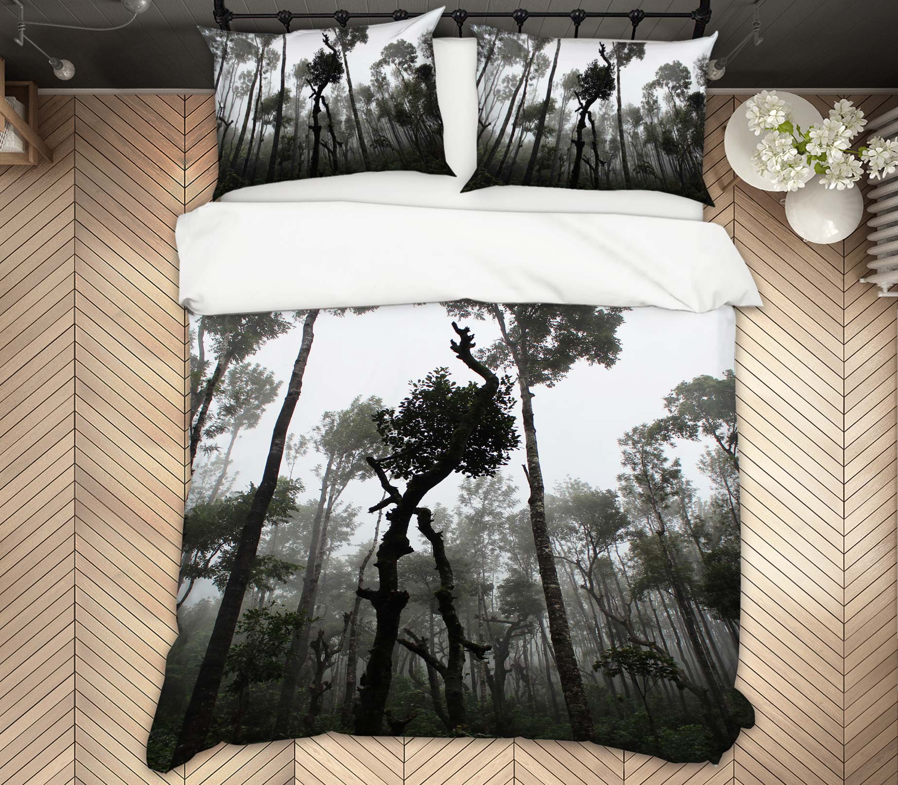3D Forest 13133 Bed Pillowcases Quilt