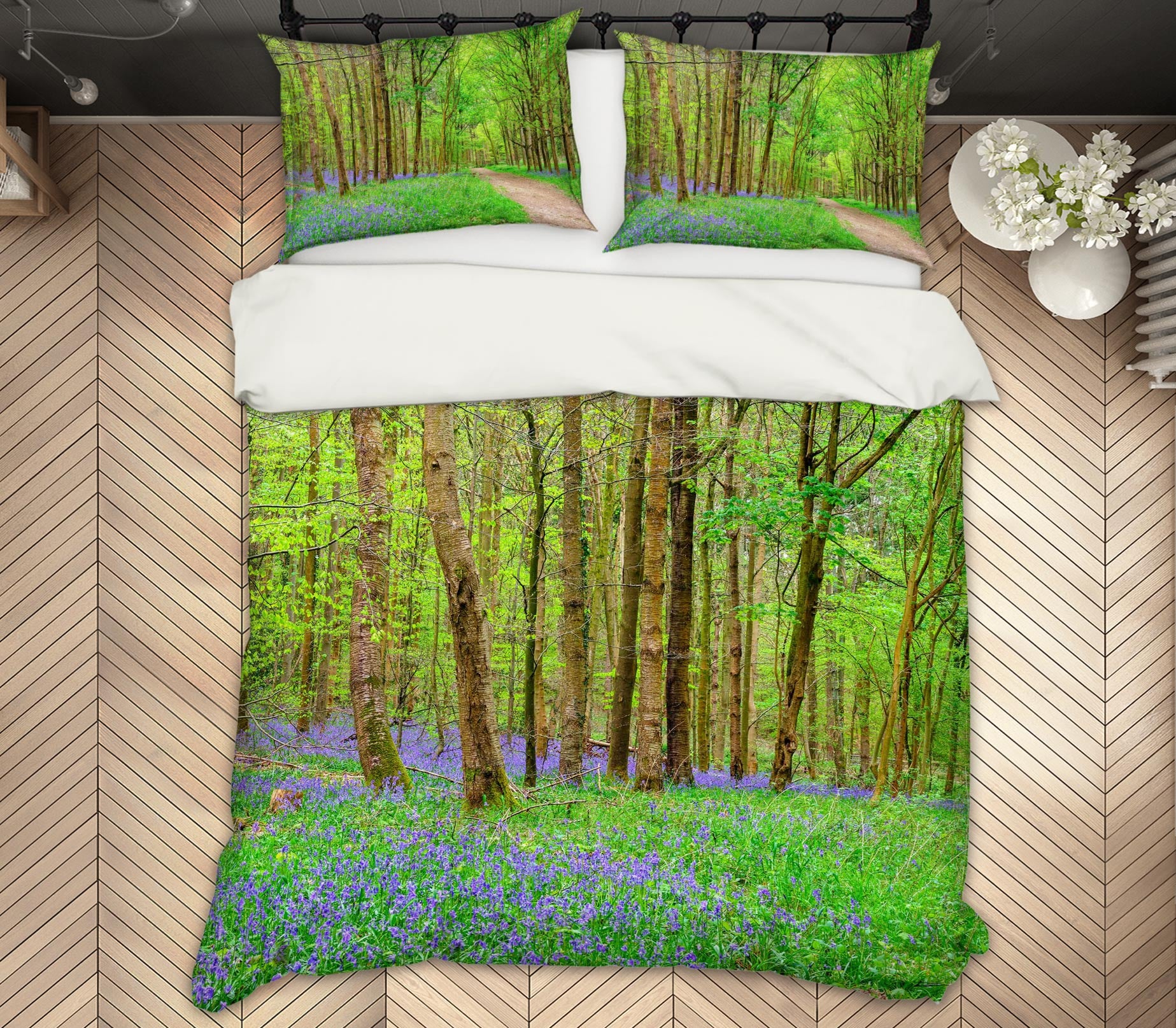 3D Purple Wildflower 7018 Assaf Frank Bedding Bed Pillowcases Quilt Cover Duvet Cover