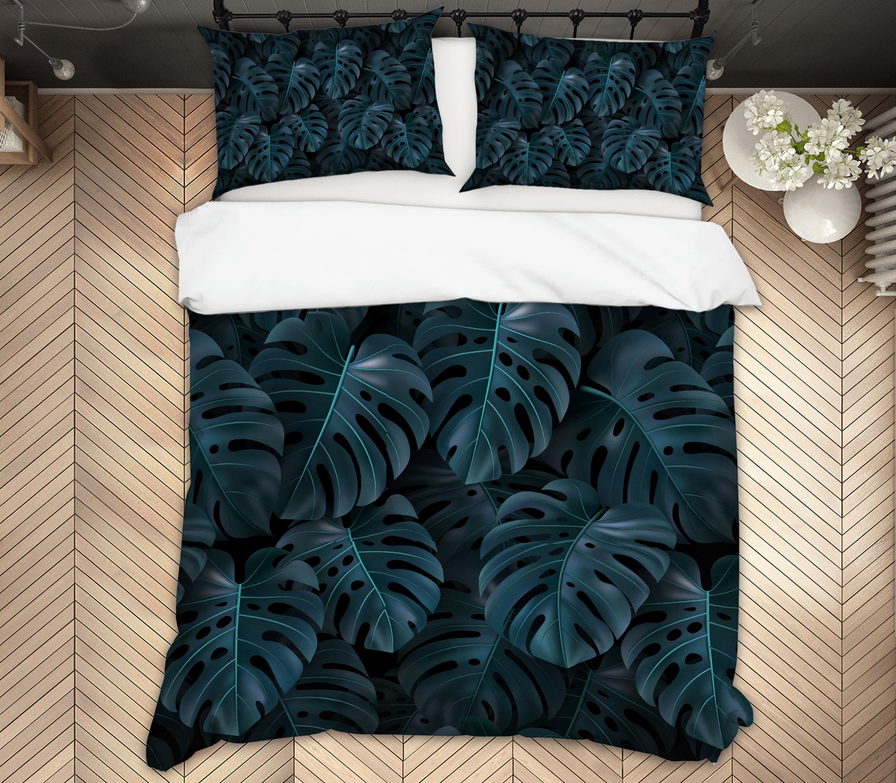 3D Leaves 60084 Bed Pillowcases Quilt