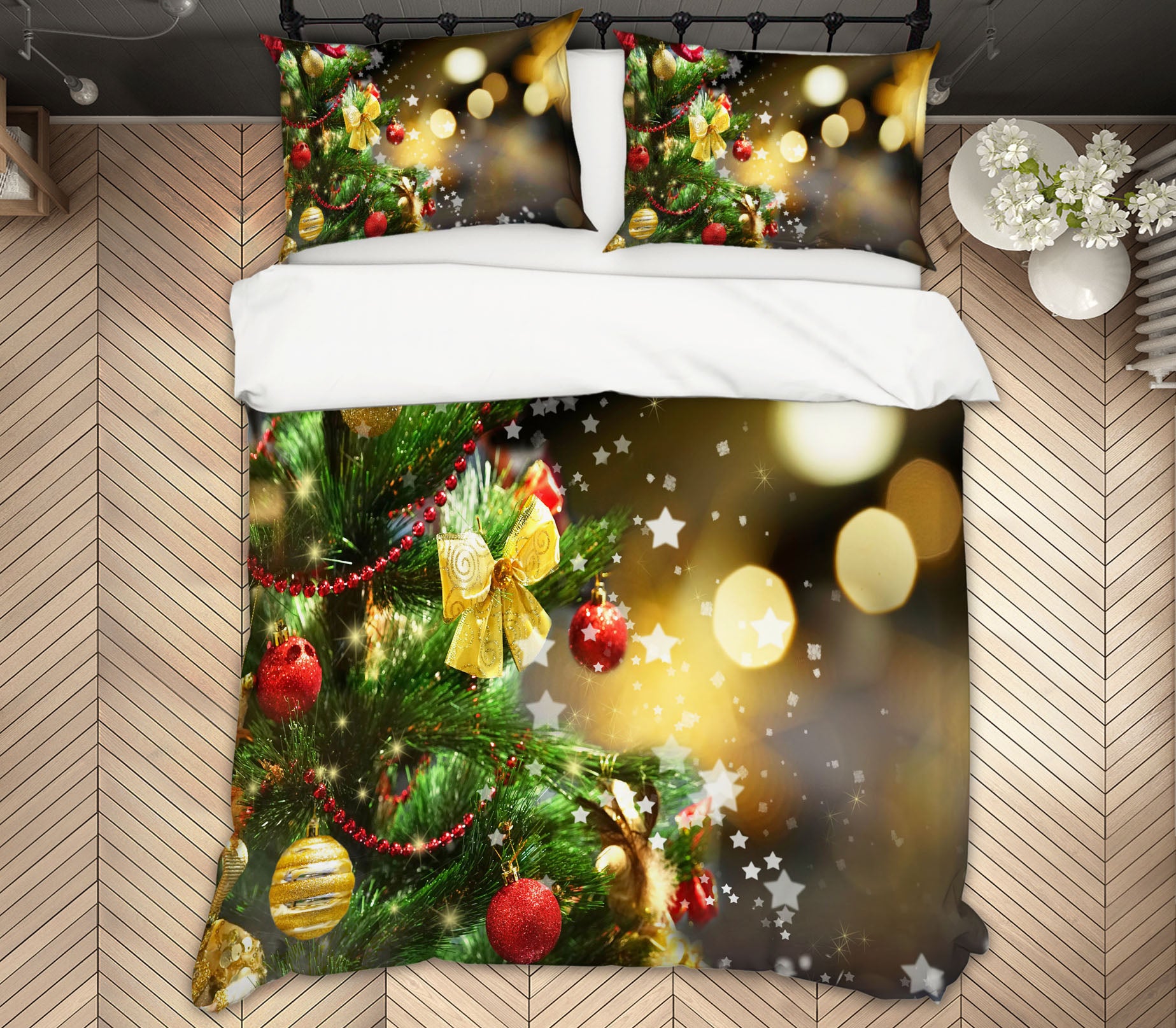 3D Bowknot Ball 51140 Christmas Quilt Duvet Cover Xmas Bed Pillowcases