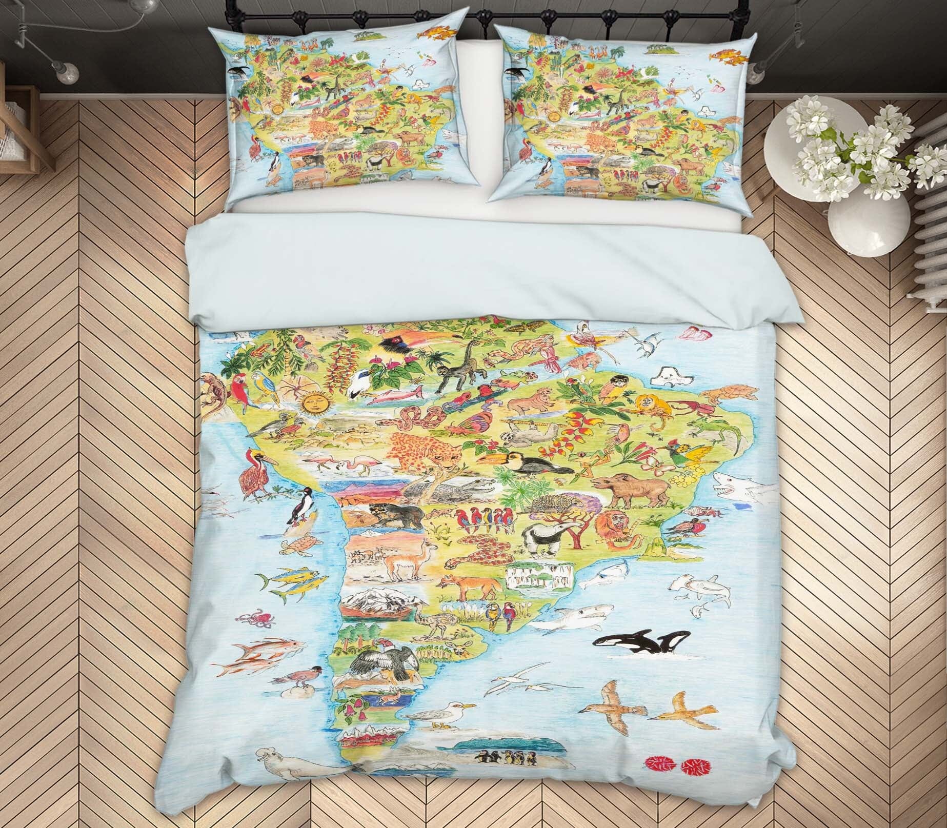 3D South America 035 Michael Sewell Bedding Bed Pillowcases Quilt Quiet Covers AJ Creativity Home 