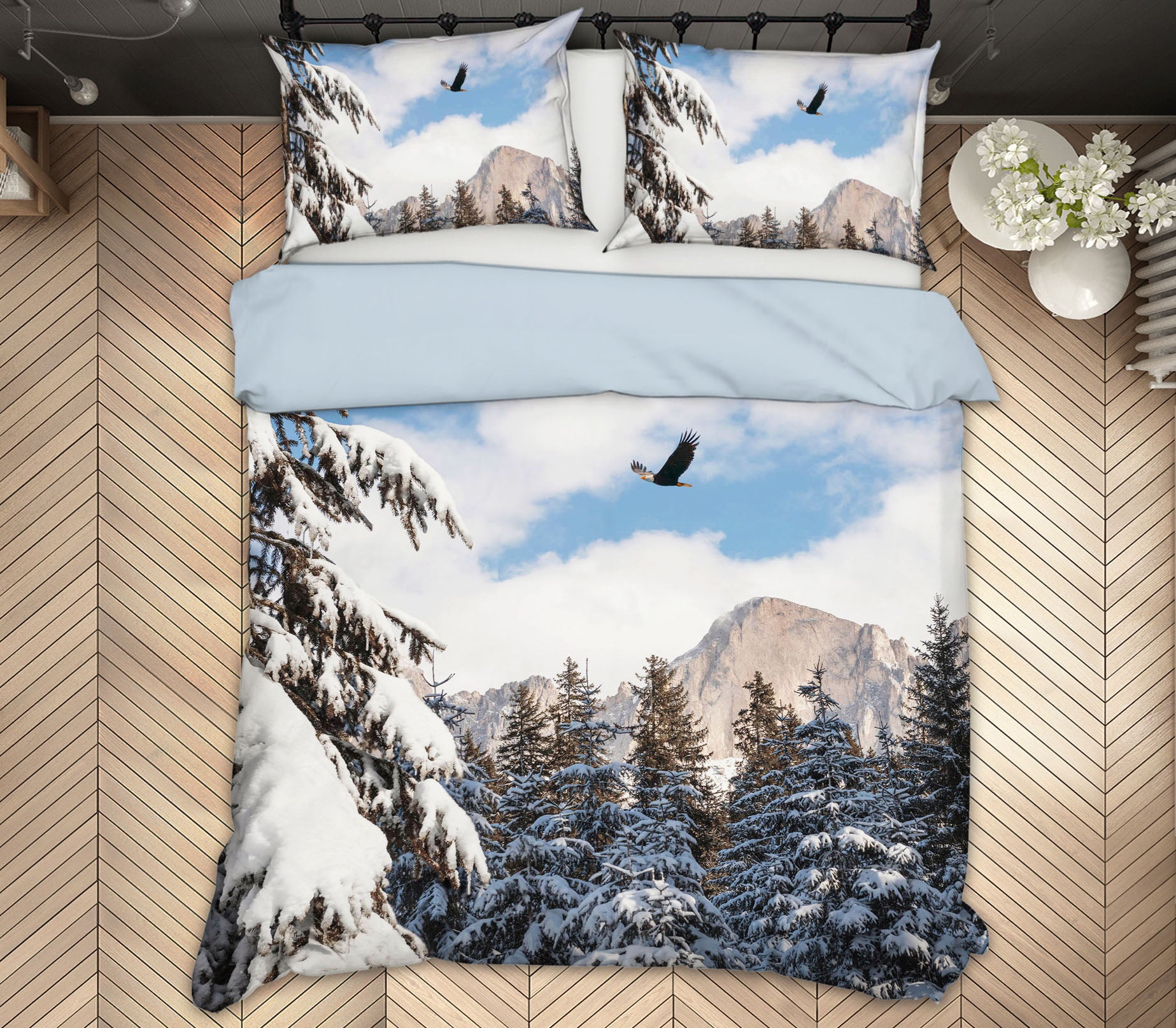 3D Forest Eagle 116 Marco Carmassi Bedding Bed Pillowcases Quilt